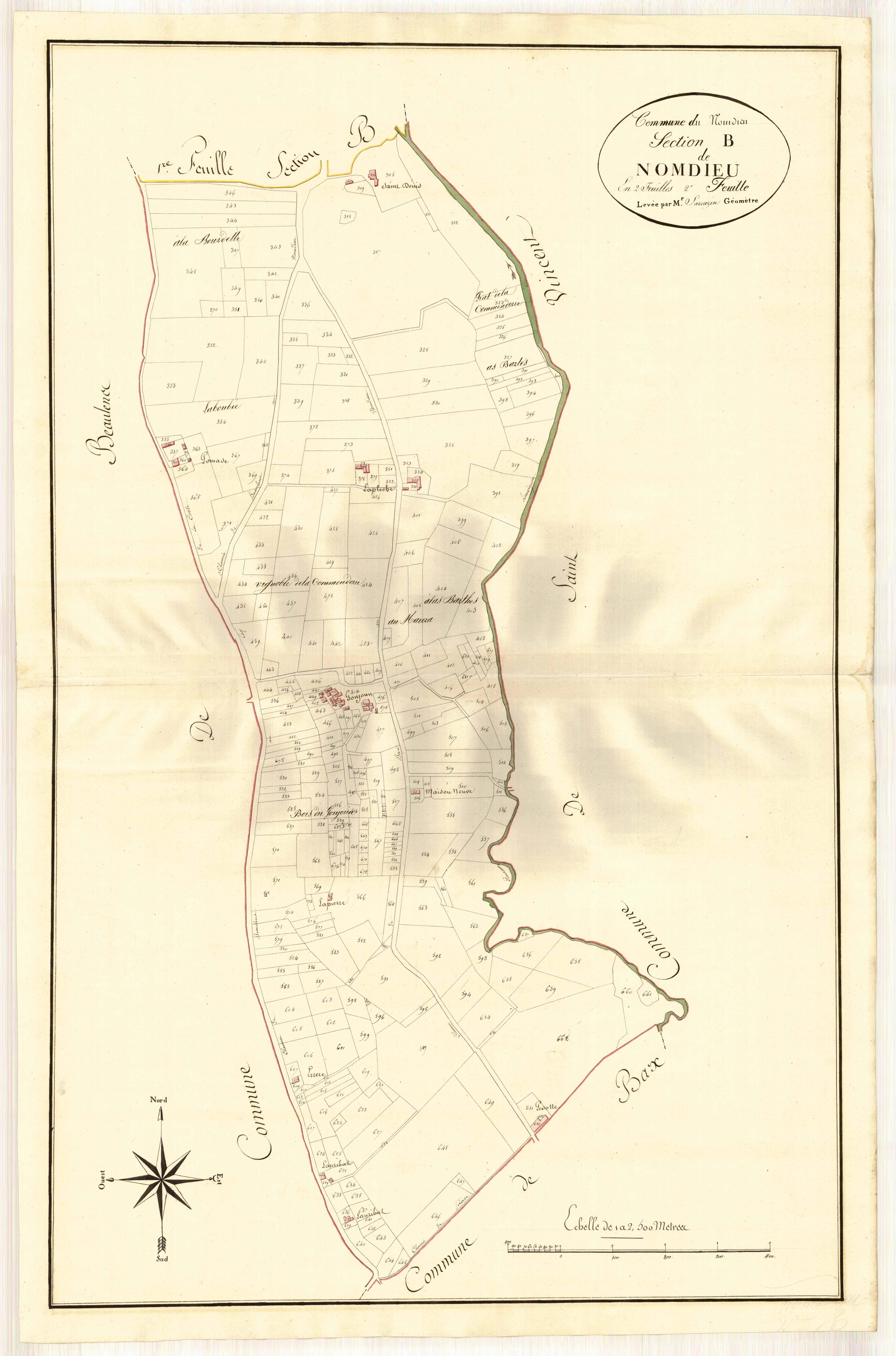 Plan primitif, atlas-B2 Nomdieu, Nomdieu