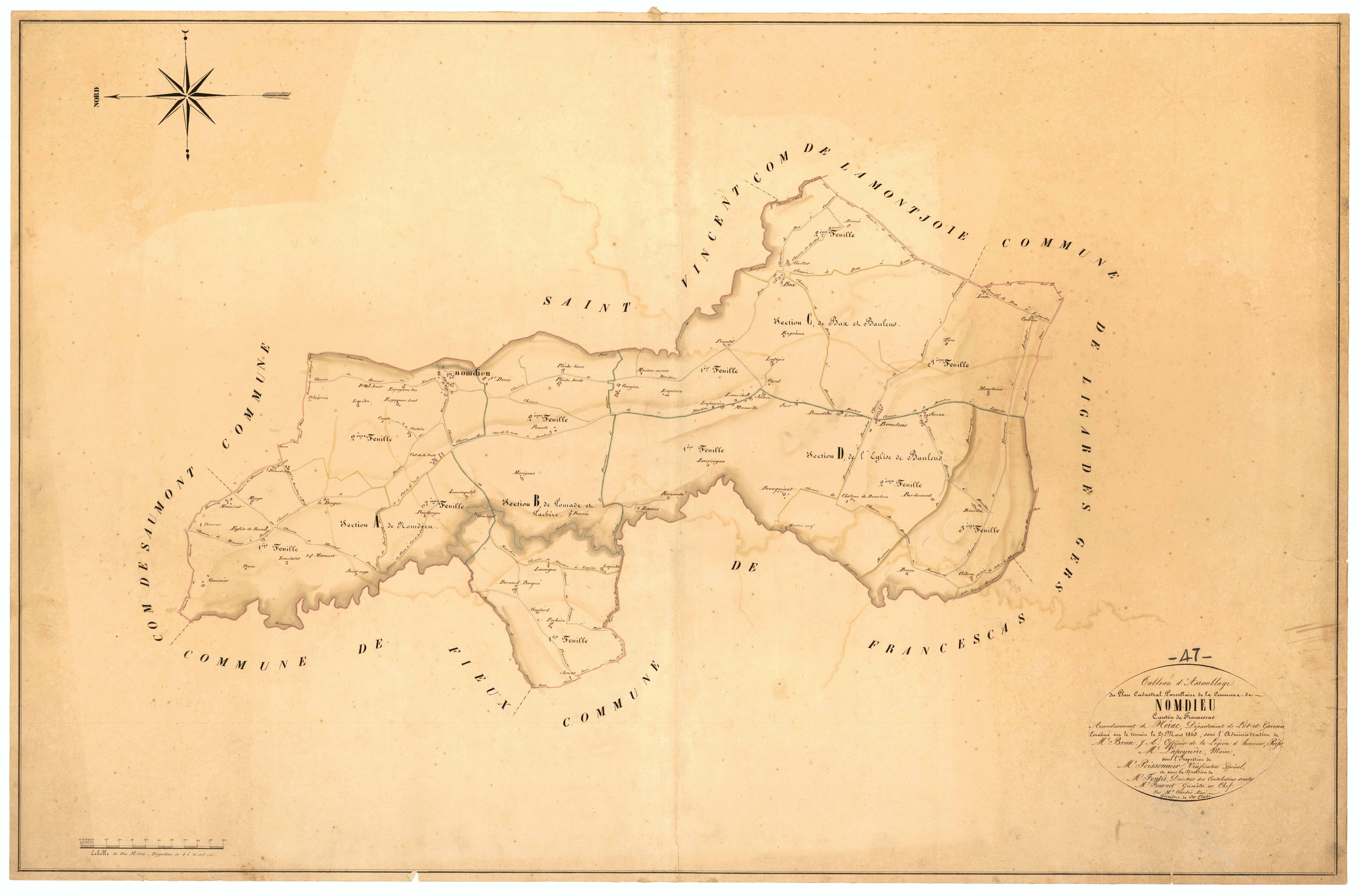Plan napoléonien, atlas-TA, Nomdieu