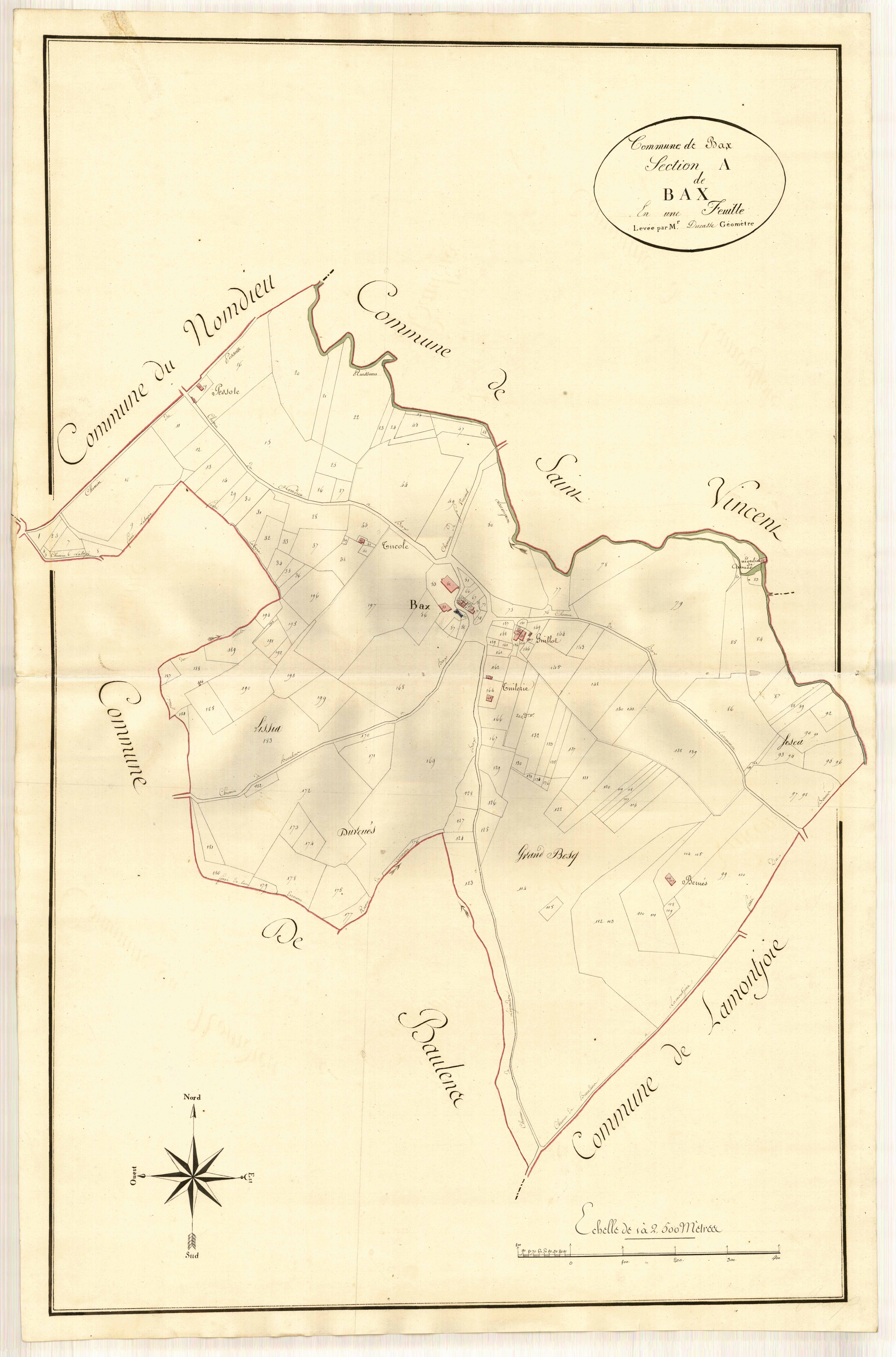 Plan primitif, atlas-A Bax, Bax (voir Nomdieu)