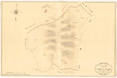 Plan napoléonien, atlas-B1 Pomade et Pachère, Nomdieu
