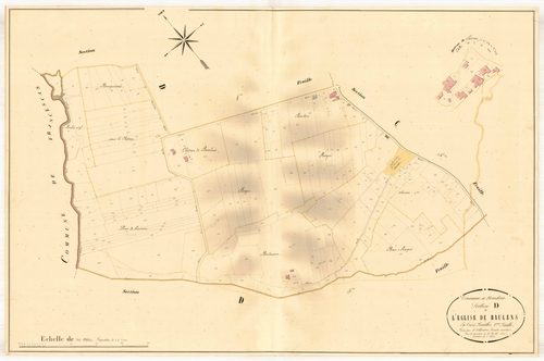 Plan napoléonien, atlas-D2 L’Eglise de Baulens, Nomdieu