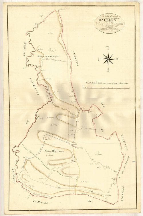 Plan primitif, atlas-TA, Beaulens (voir Nomdieu)