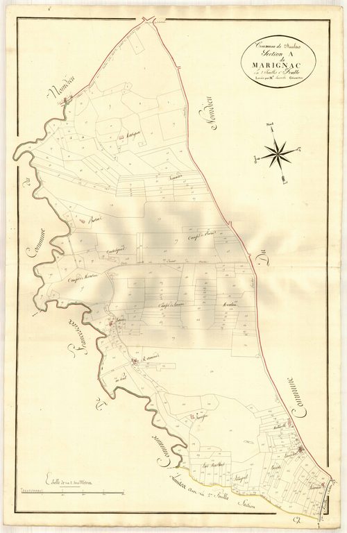 Plan primitif, atlas-A1 Maugnac, Beaulens (voir Nomdieu)