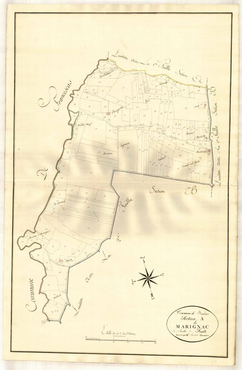 Plan primitif, atlas-A2 Maugnac, Beaulens (voir Nomdieu)