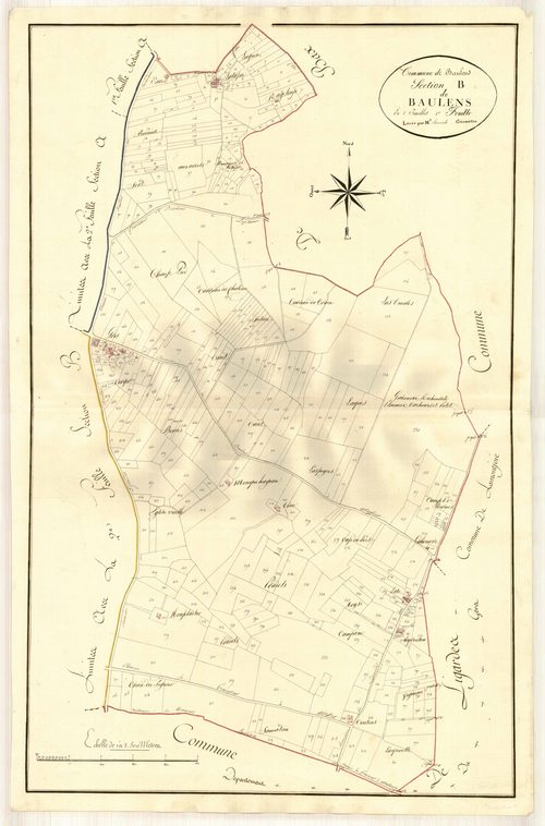 Plan primitif, atlas-B1 Beaulens, Beaulens (voir Nomdieu)