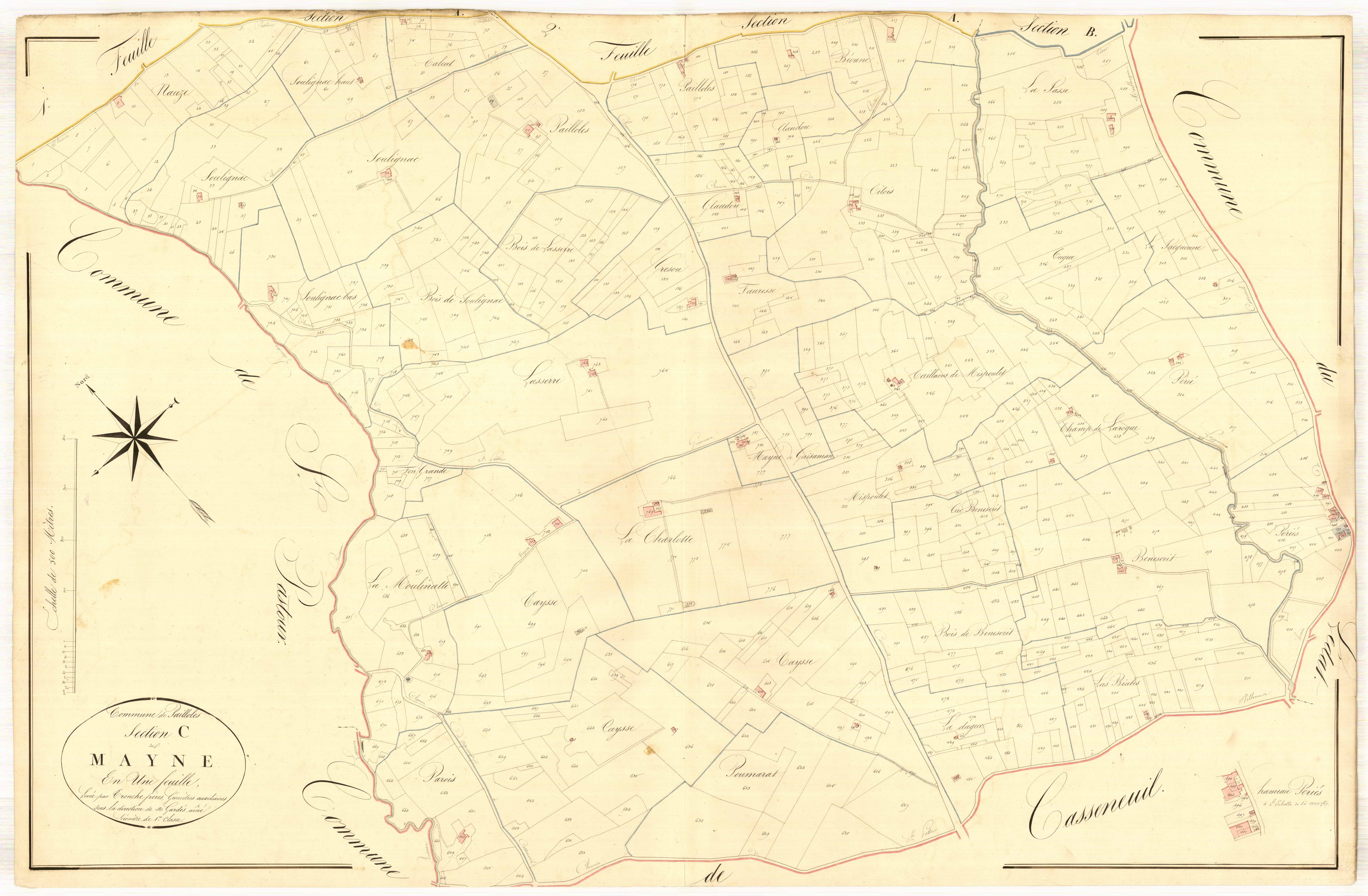 Plan napoléonien, atlas-C Le Mayne, Pailloles