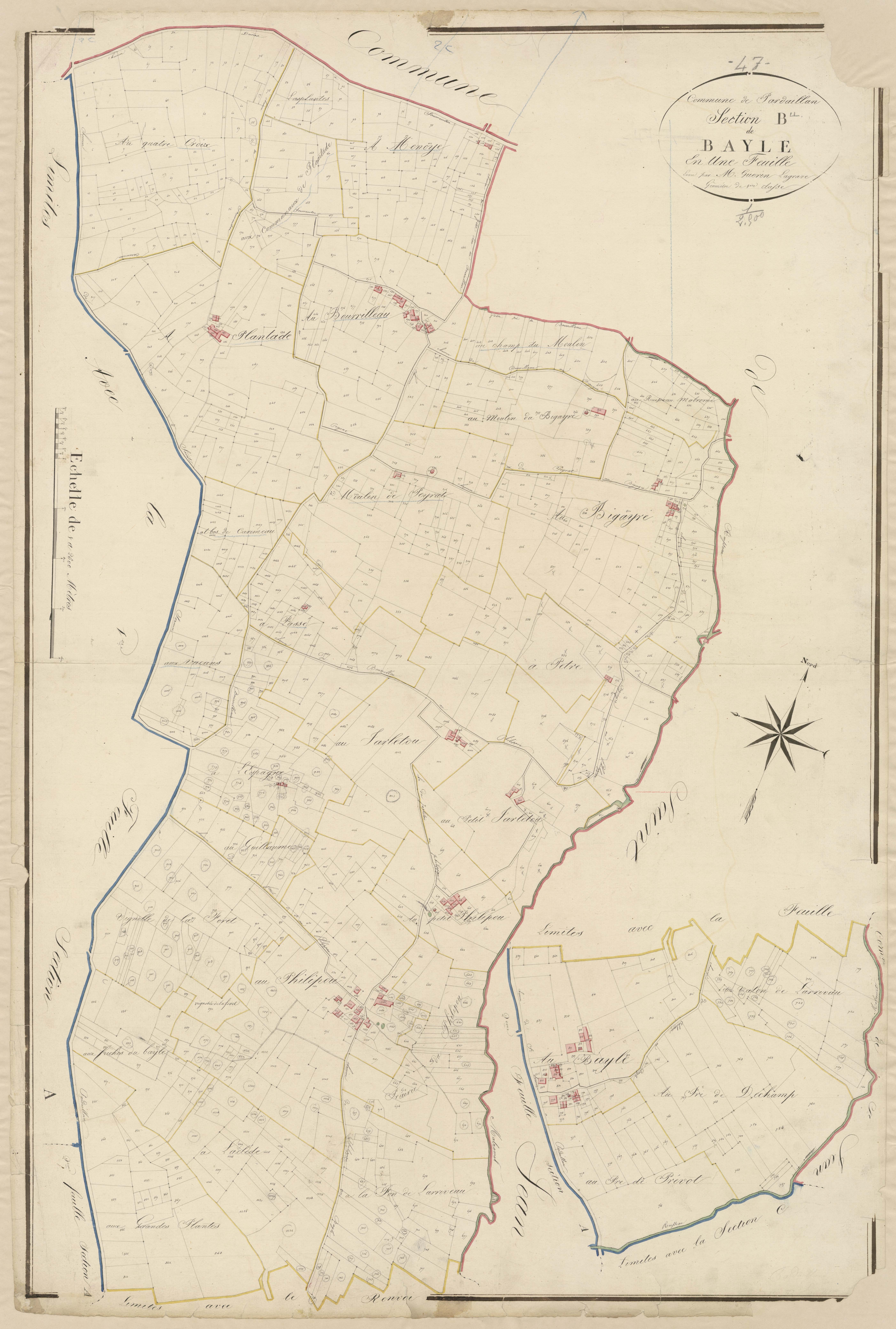 Plan napoléonien, atlas-B Bayle, Pardaillan