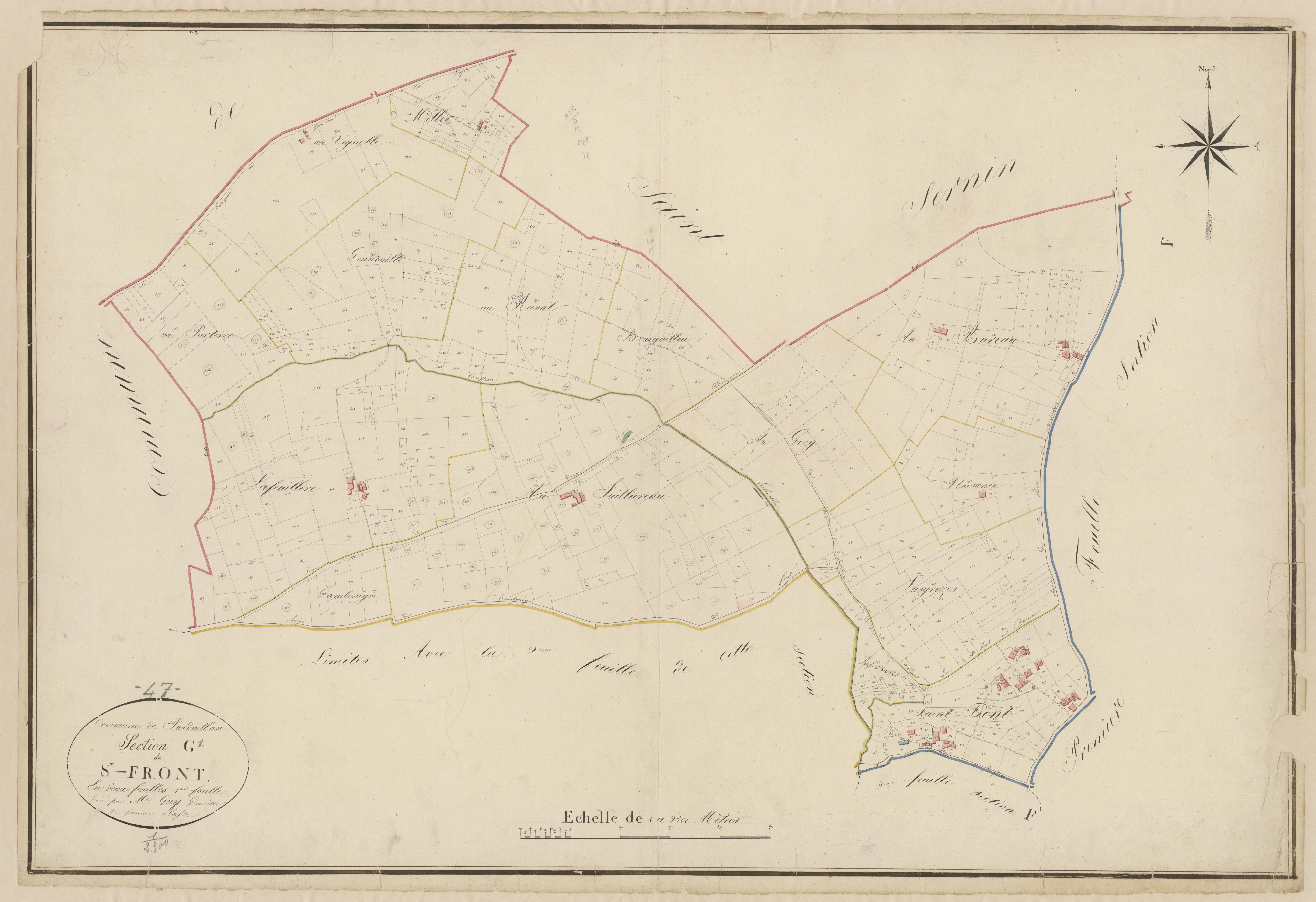 Plan napoléonien, atlas-G1 Saint-Front, Pardaillan