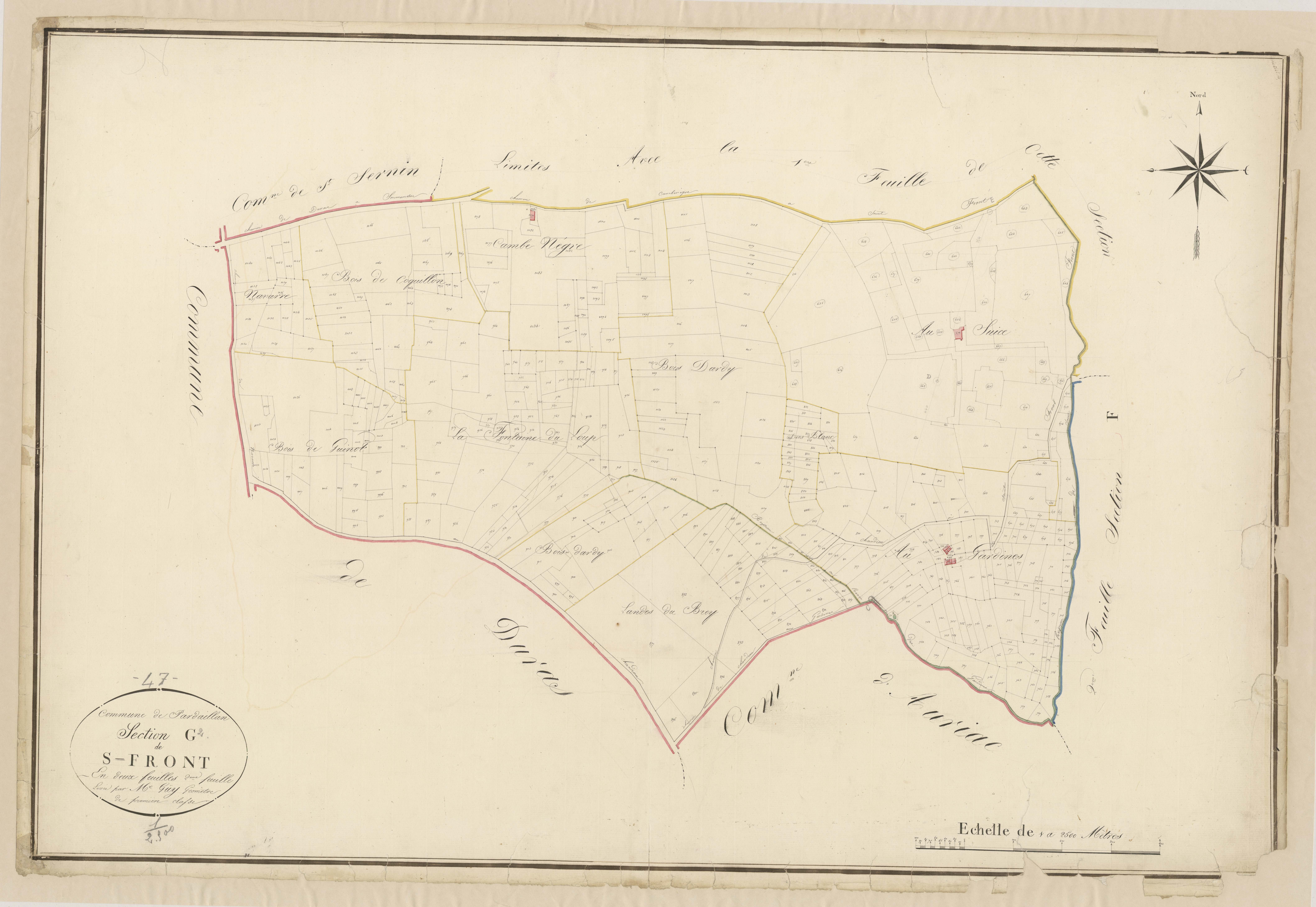 Plan napoléonien, atlas-G2 Saint-Front, Pardaillan