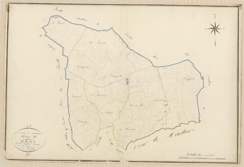 Plan napoléonien, atlas-D1 Village du Drot, Pardaillan