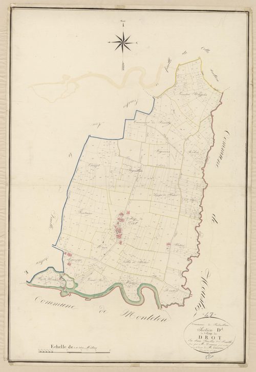 Plan napoléonien, atlas-D2 Village du Drot, Pardaillan