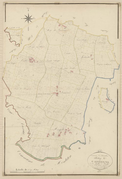 Plan napoléonien, atlas-E2 Gardonne, Pardaillan