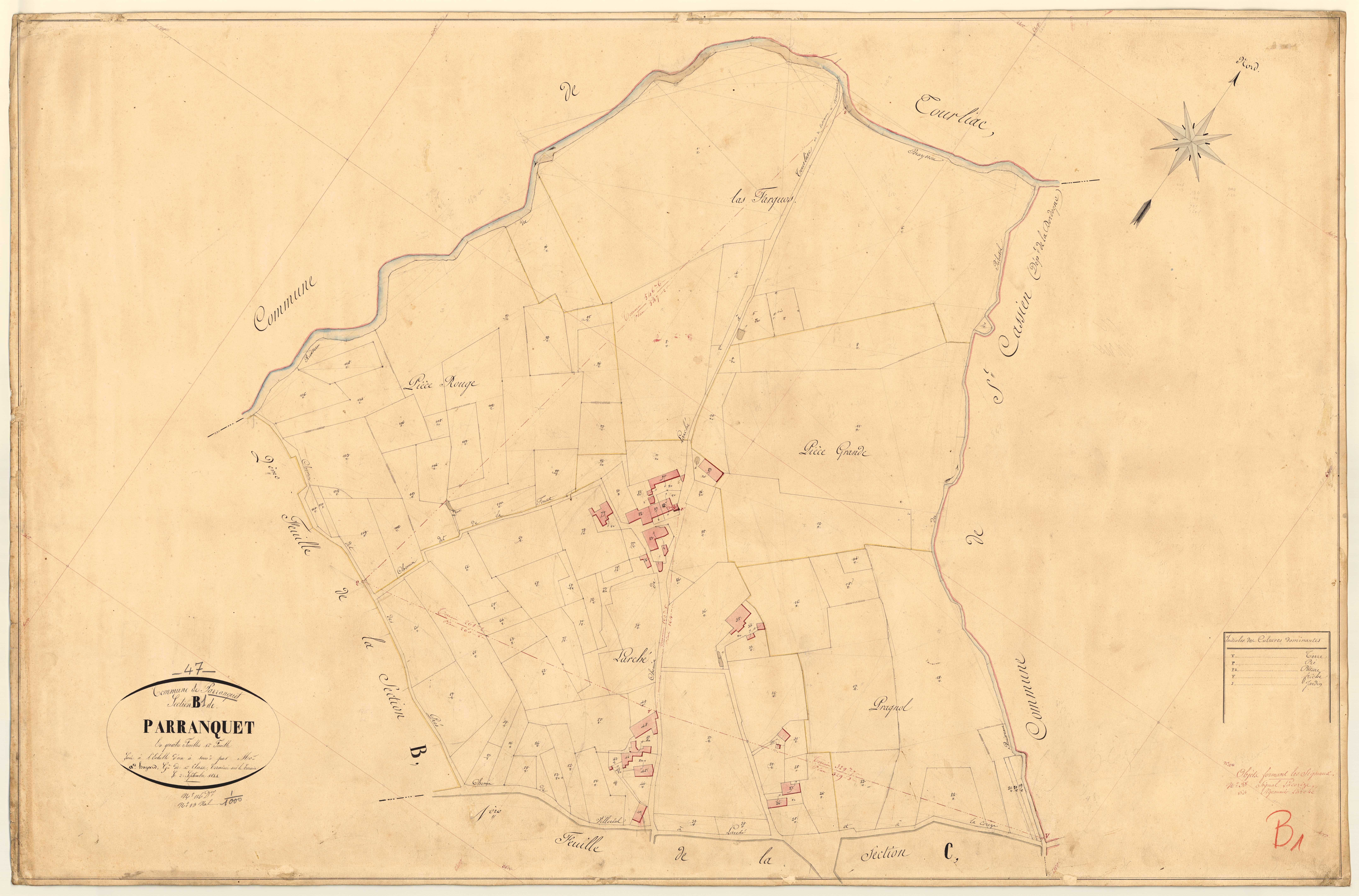 Plan napoléonien, feuille préparatoire-B1 Parranquet, Parranquet