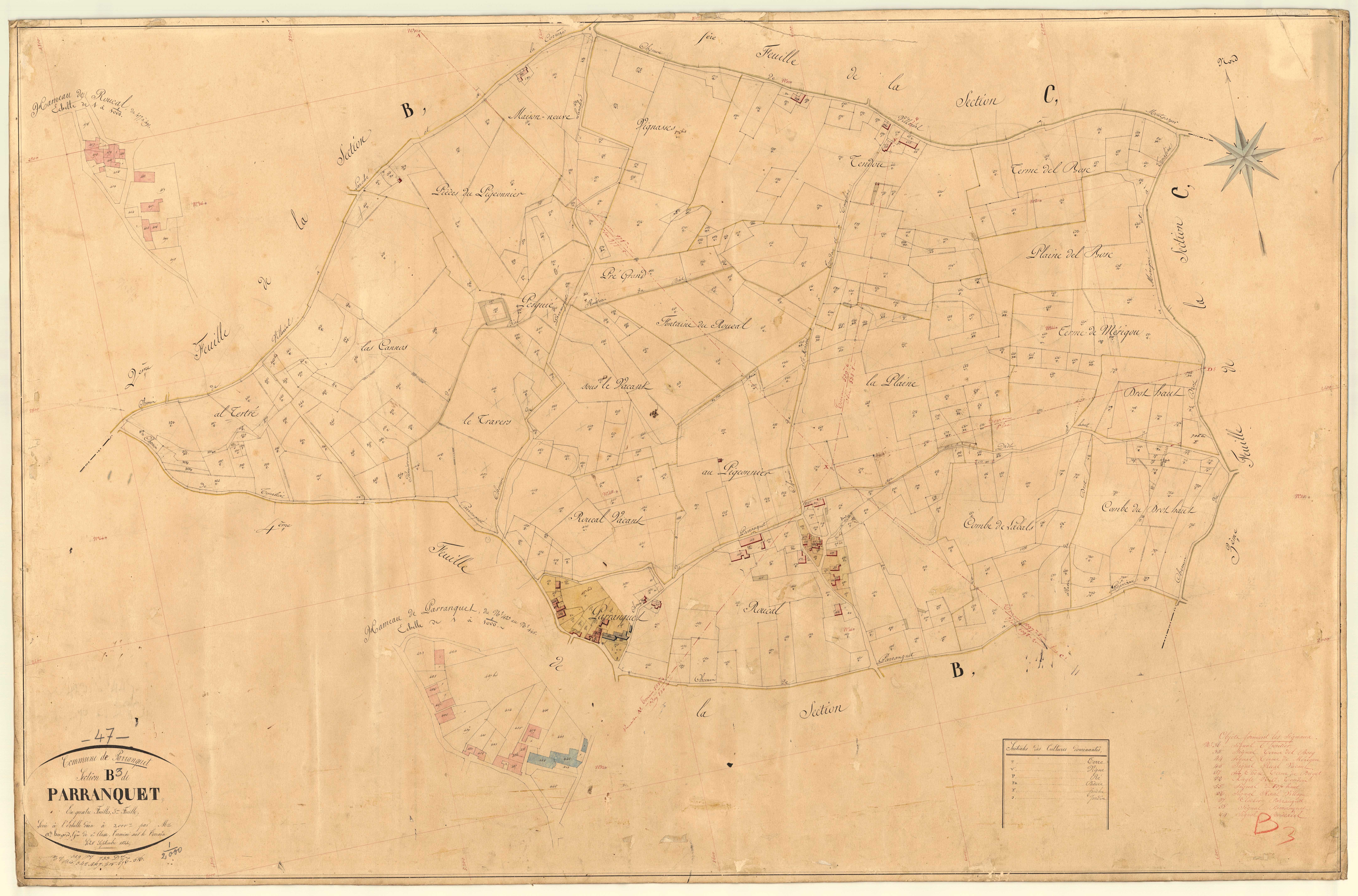Plan napoléonien, feuille préparatoire-B3 Parranquet, Parranquet