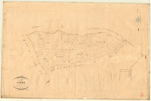 Plan napoléonien, feuille préparatoire-C2 Latuque, Parranquet