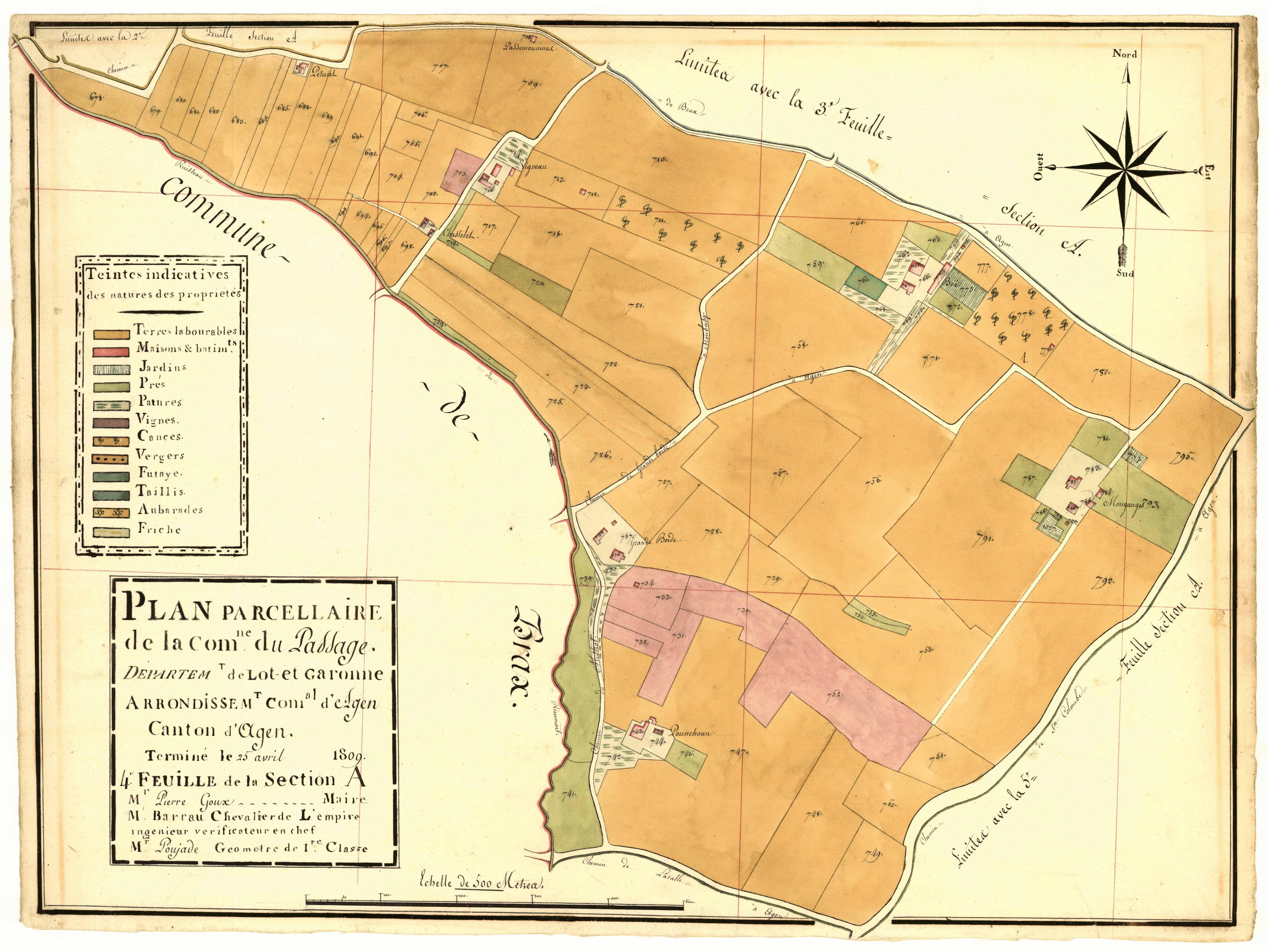 Plan primitif, atlas-A4, Passage-d'Agen (Le)