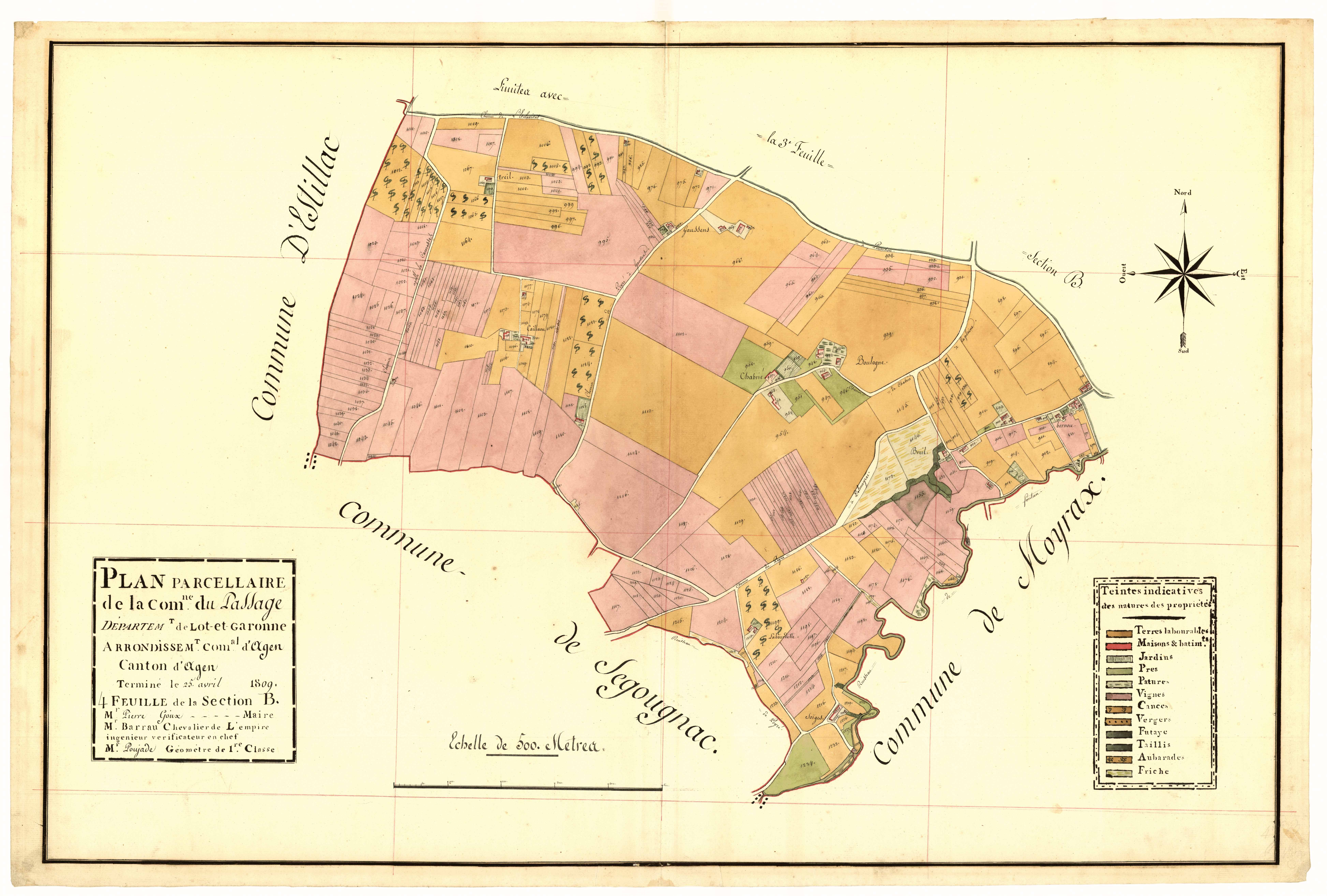 Plan primitif, atlas-B4, Passage-d'Agen (Le)