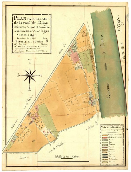 Plan primitif, atlas-B1, Passage-d'Agen (Le)