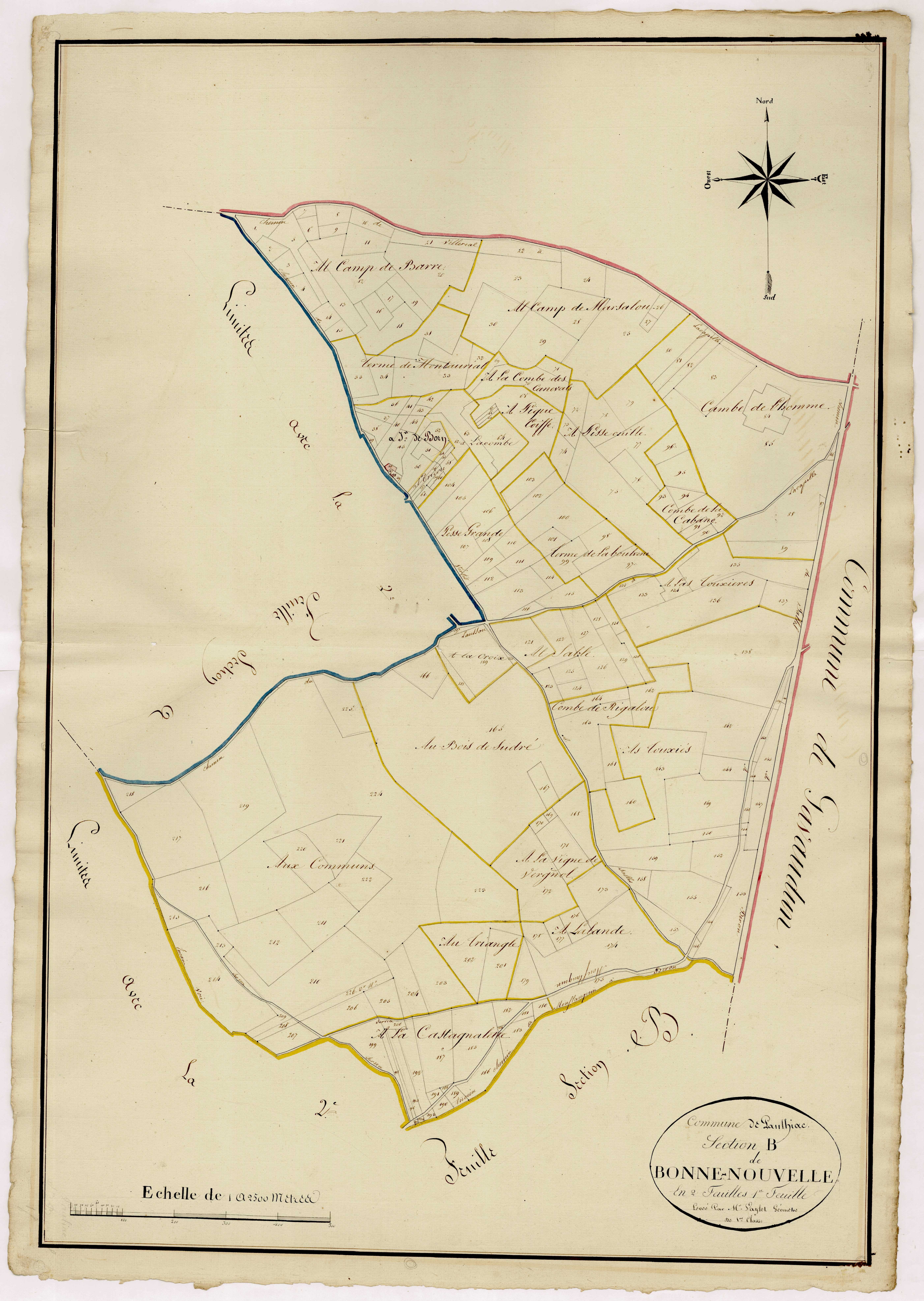 Plan napoléonien, atlas-B1 Bonnenouvelle, Paulhiac