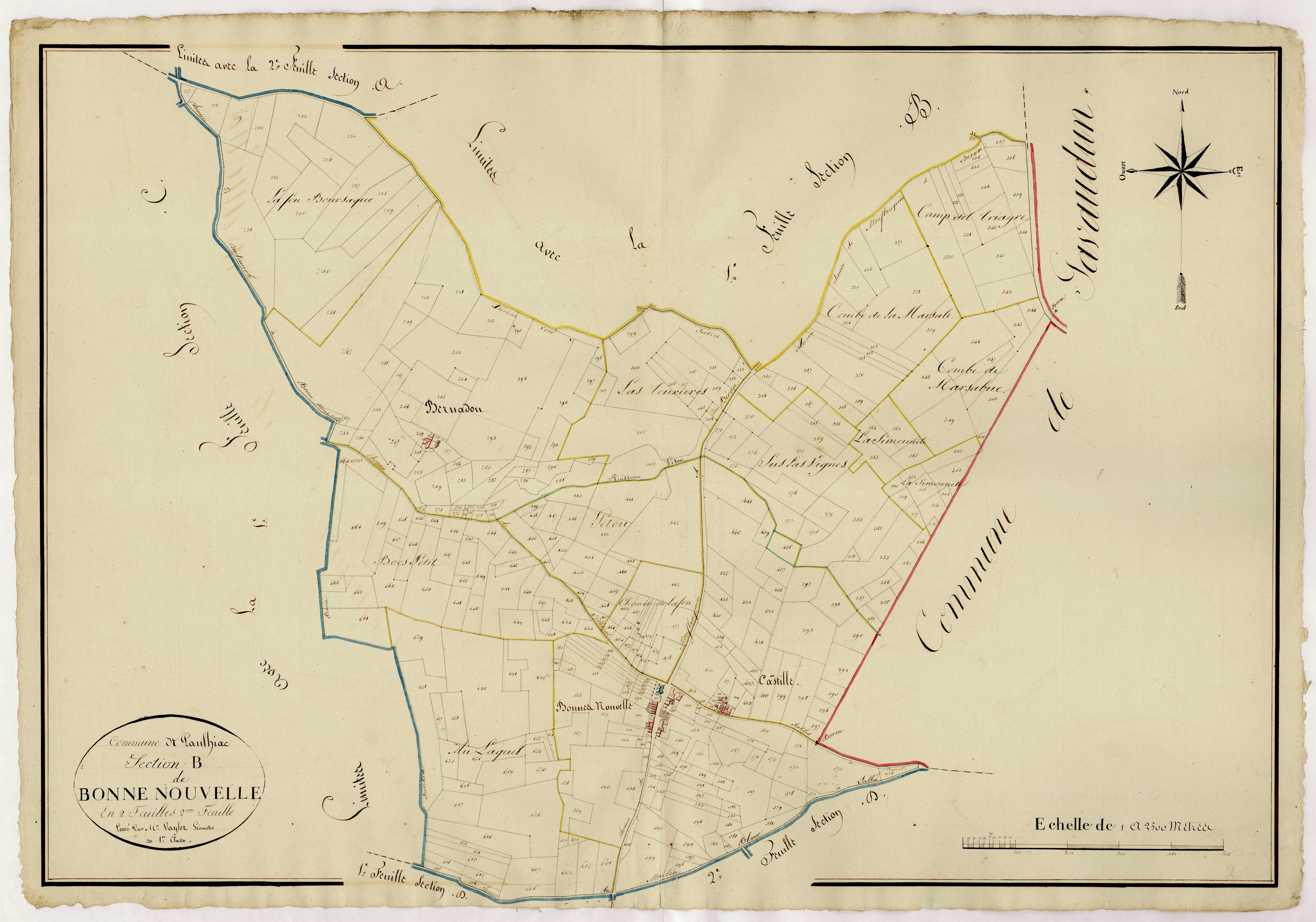 Plan napoléonien, atlas-B2 Bonnenouvelle, Paulhiac