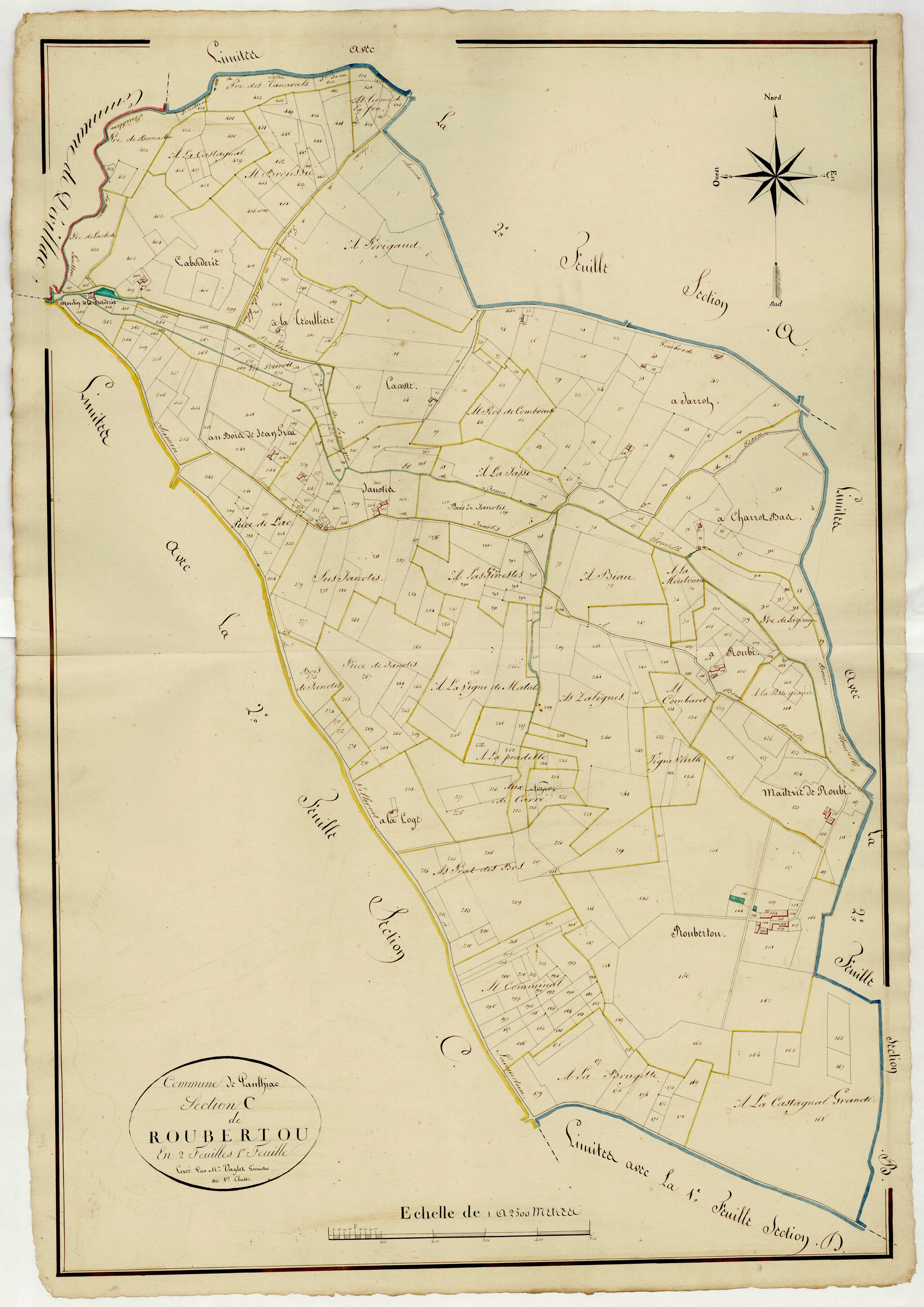 Plan napoléonien, atlas-C1 Roubertou, Paulhiac