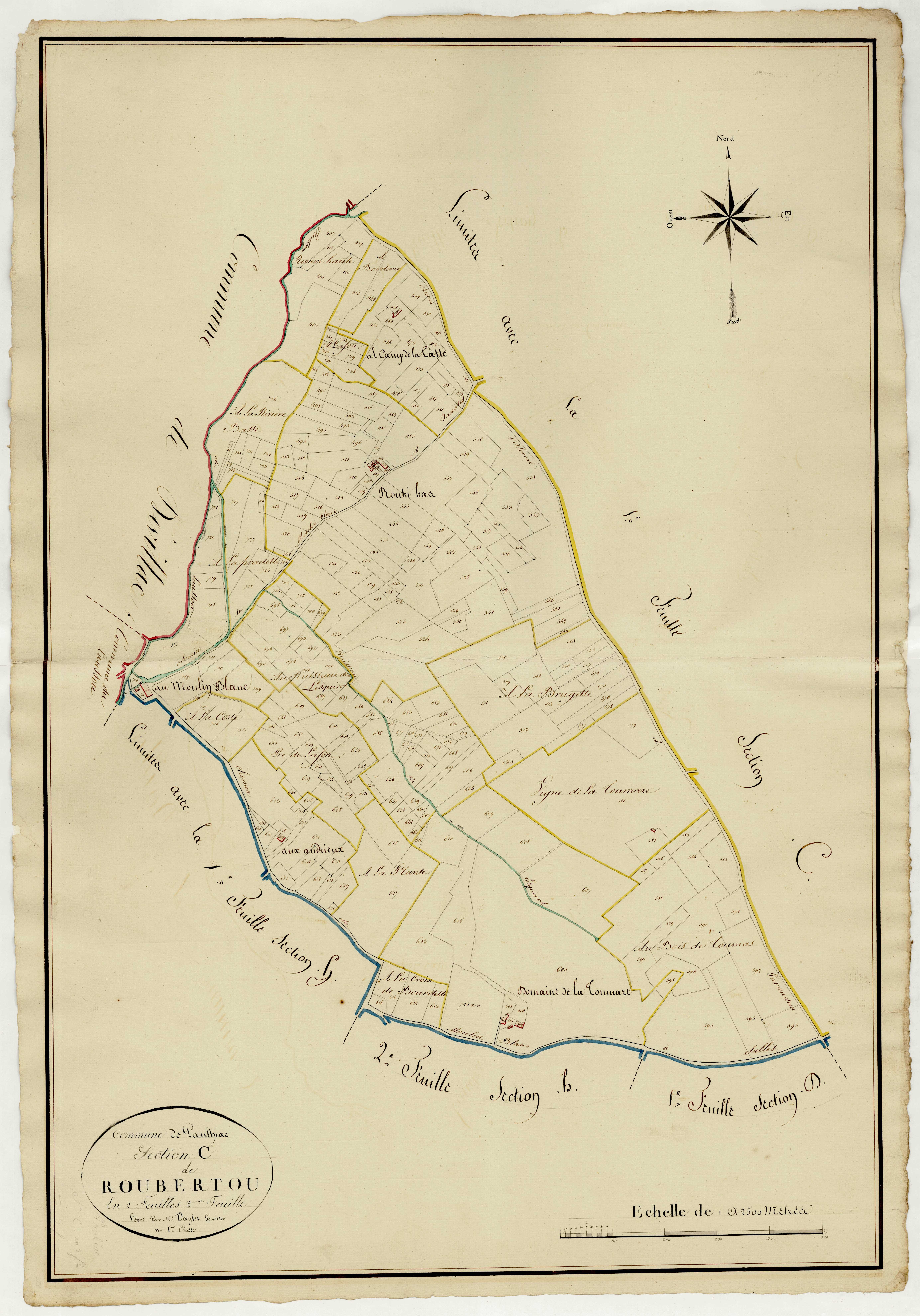 Plan napoléonien, atlas-C2 Roubertou, Paulhiac