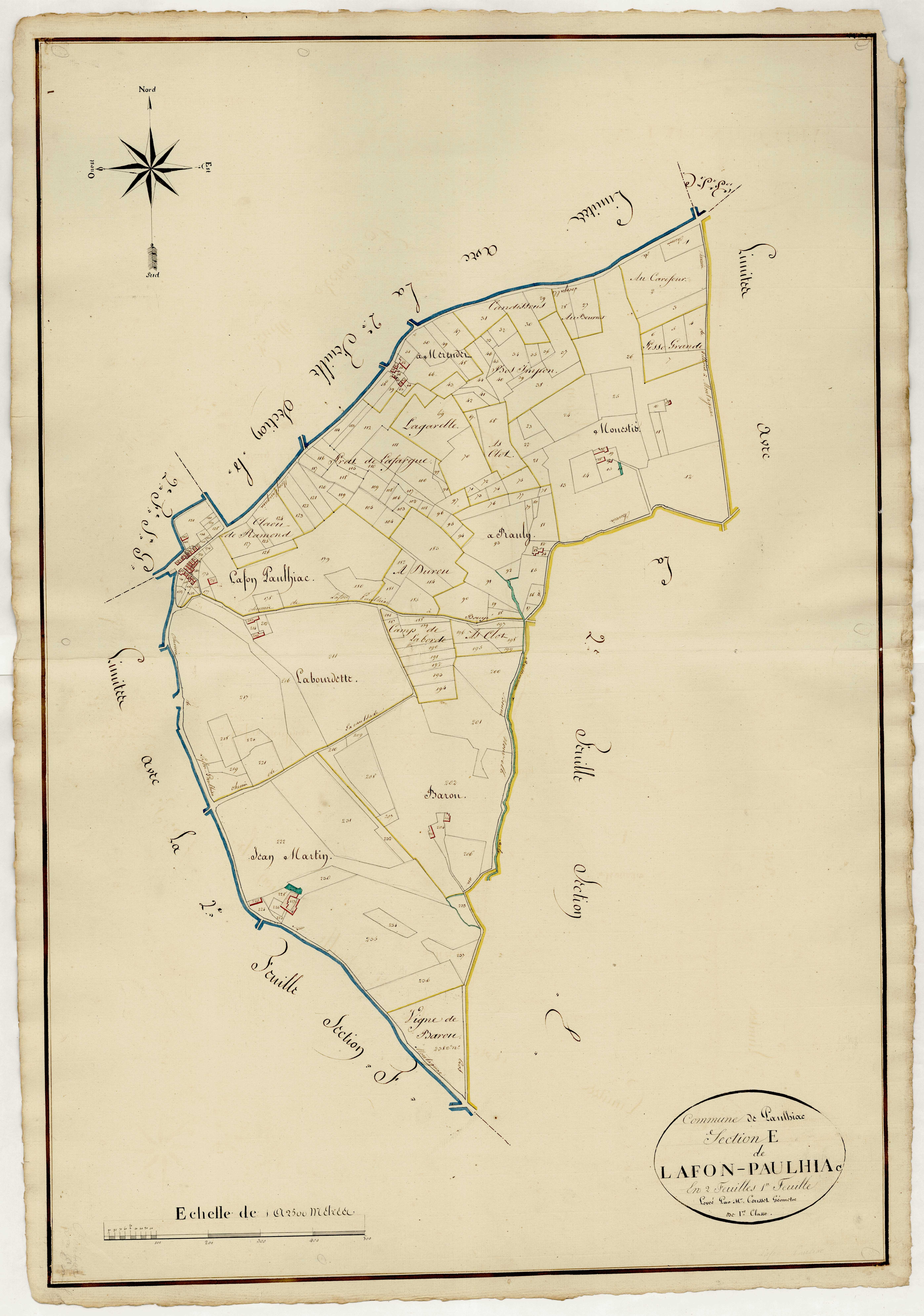 Plan napoléonien, atlas-E1 Lafon-Paulhiac, Paulhiac