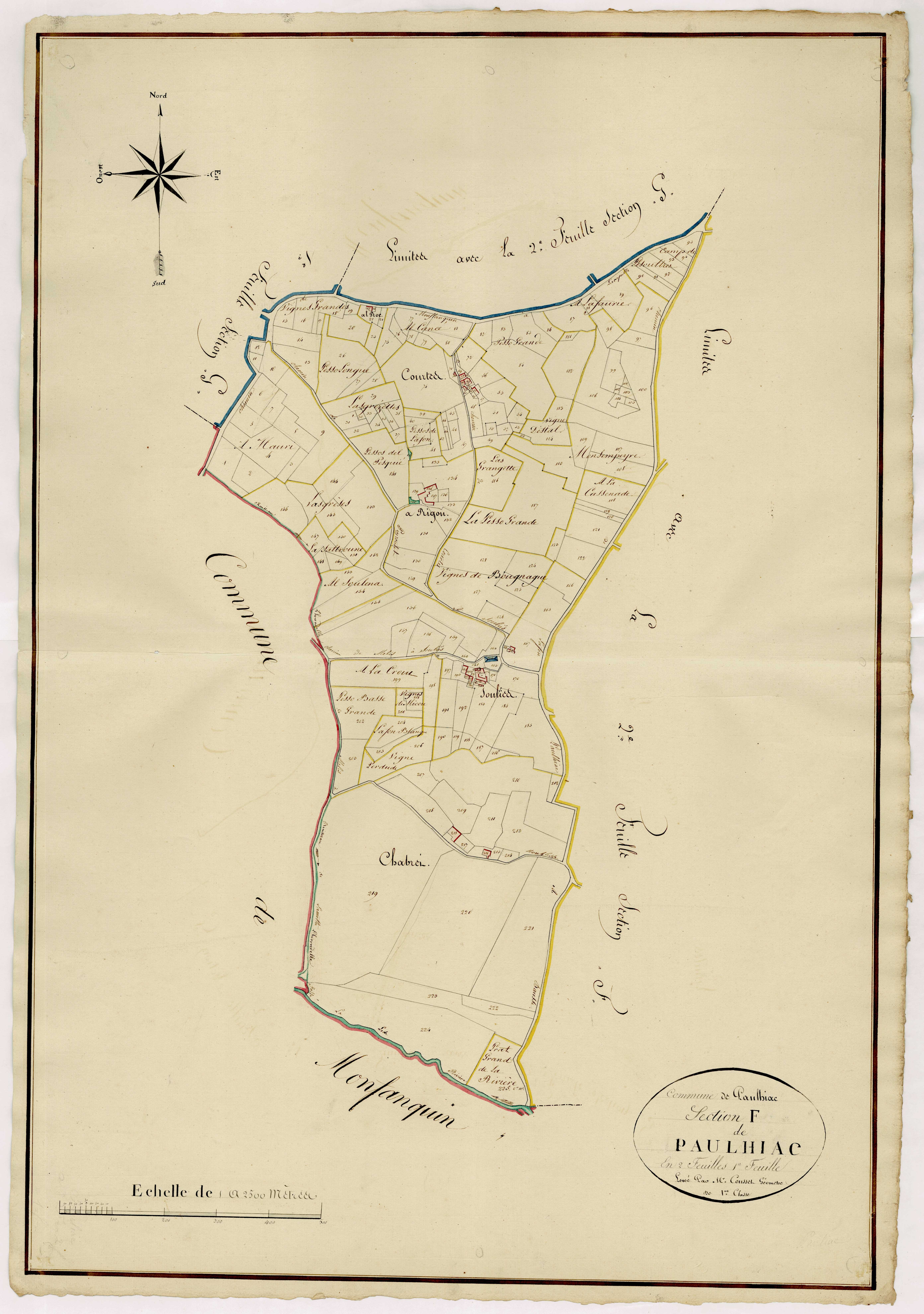Plan napoléonien, atlas-F1 Paulhiac, Paulhiac