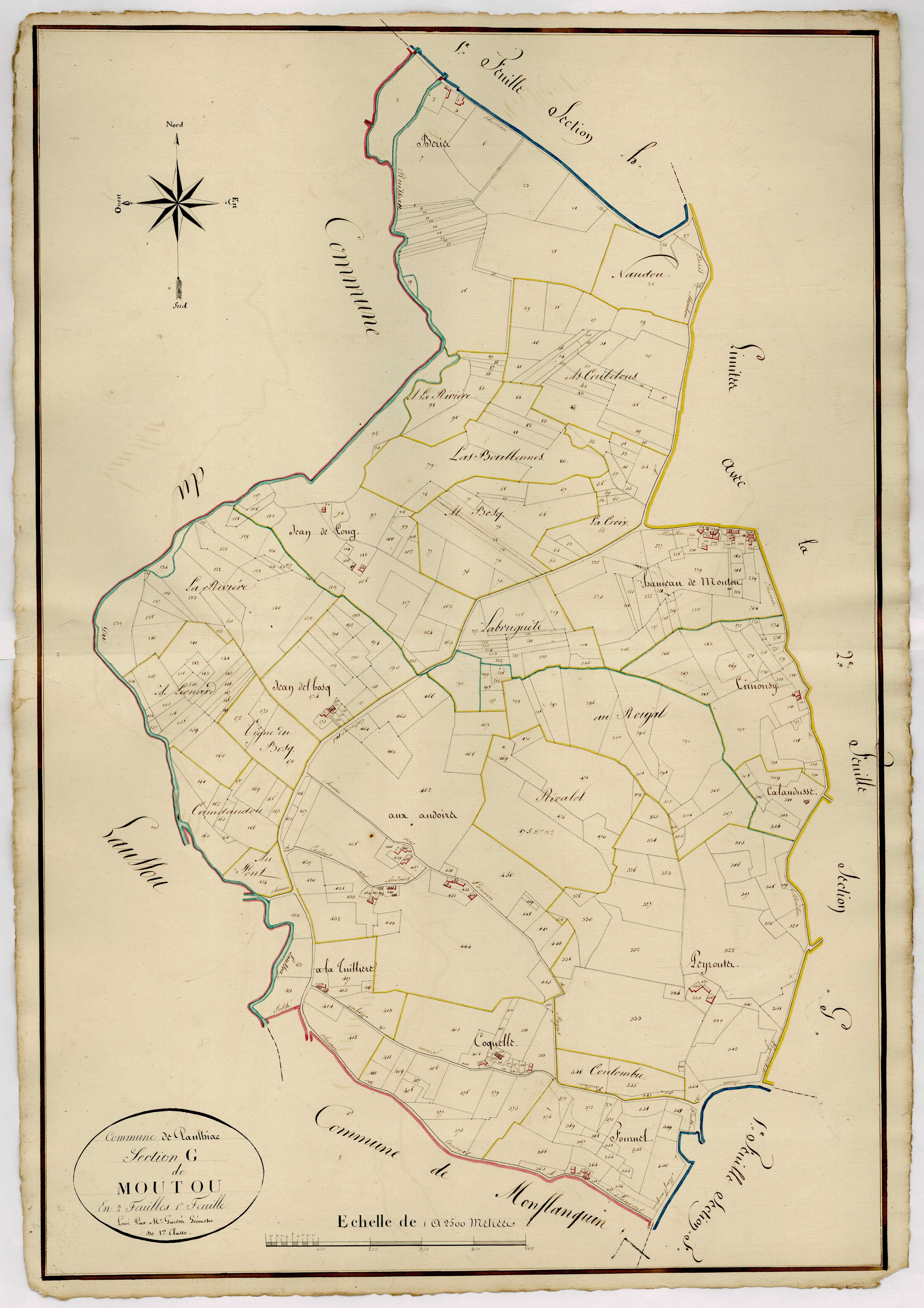 Plan napoléonien, atlas-G1 Moutou, Paulhiac