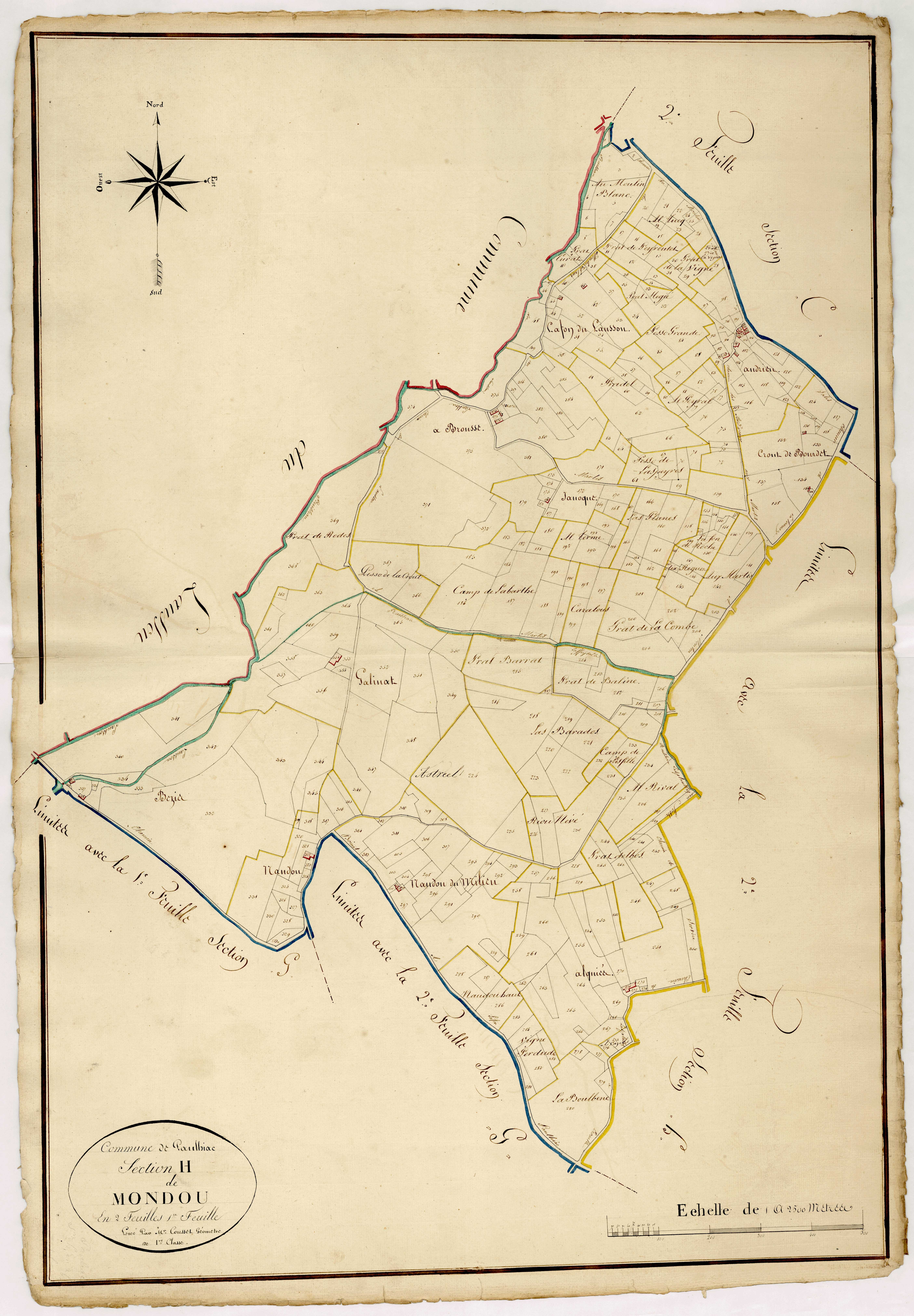 Plan napoléonien, atlas-H1 Mondou, Paulhiac