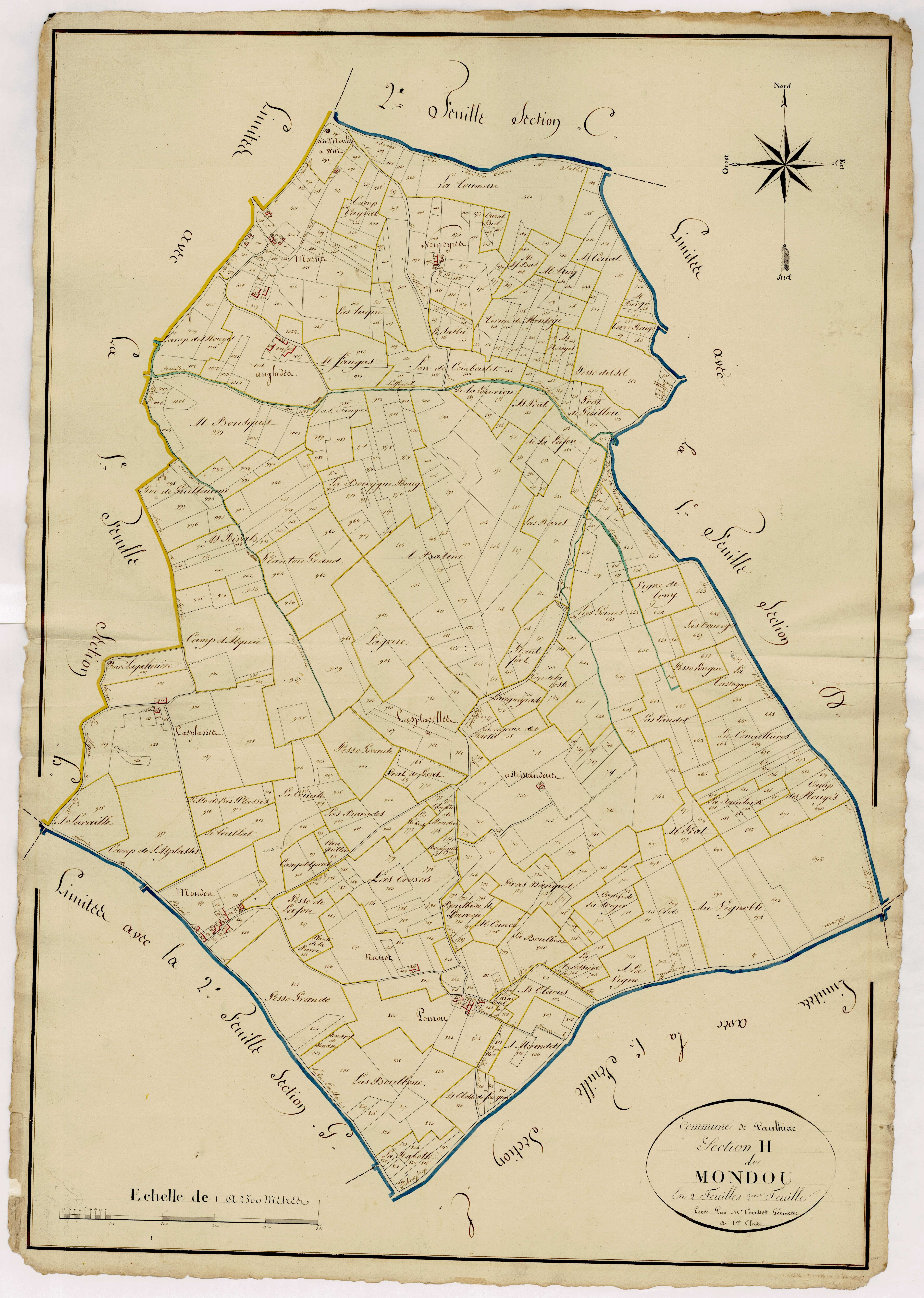 Plan napoléonien, atlas-H2 Mondou, Paulhiac