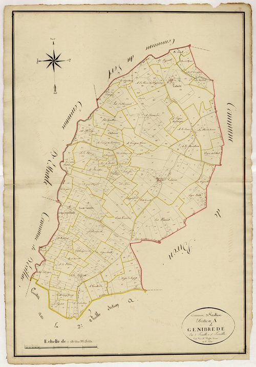 Plan napoléonien, atlas-A1 Génibrède, Paulhiac