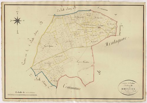 Plan napoléonien, atlas-D2 Brugues, Paulhiac