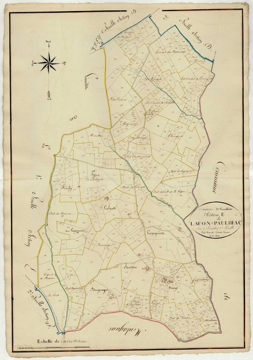 Plan napoléonien, atlas-E2 Lafon-Paulhiac, Paulhiac