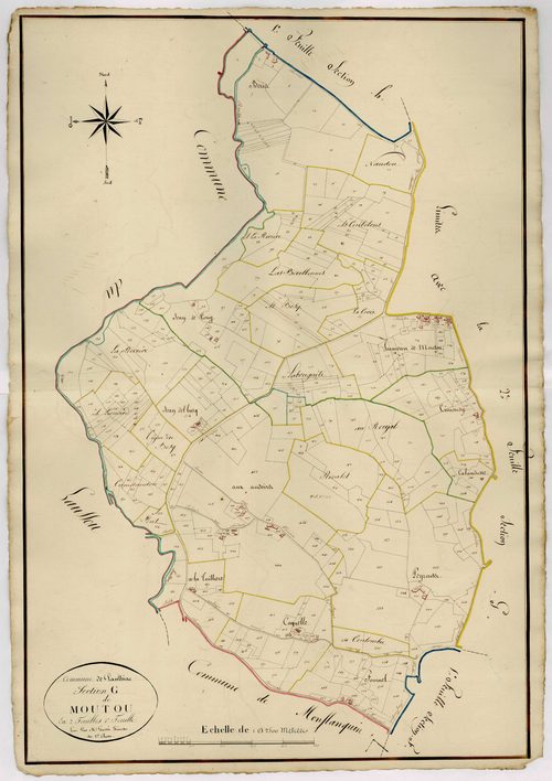 Plan napoléonien, atlas-G1 Moutou, Paulhiac