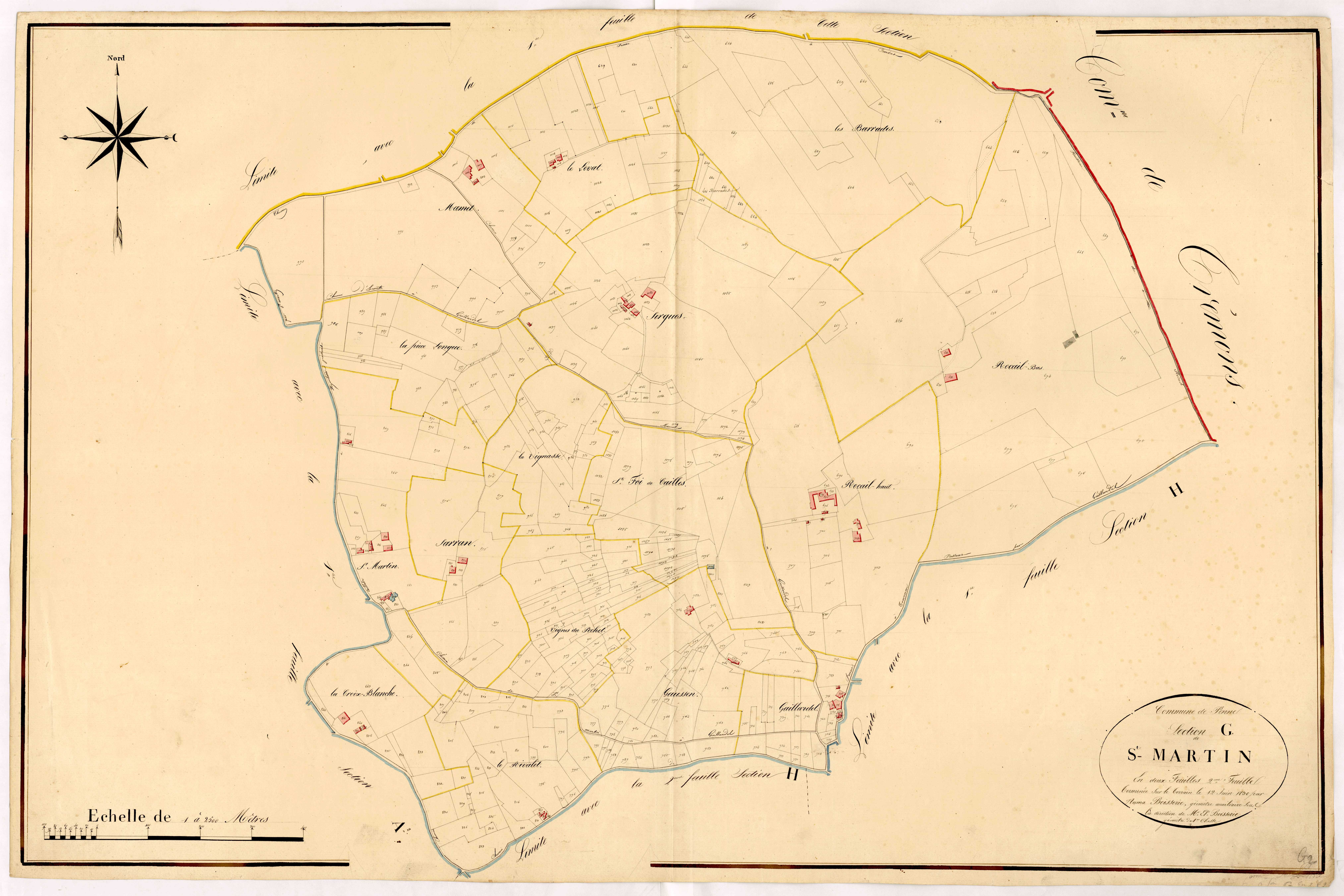 Plan napoléonien, atlas-G2 Saint-Martin, Penne-d’Agenais