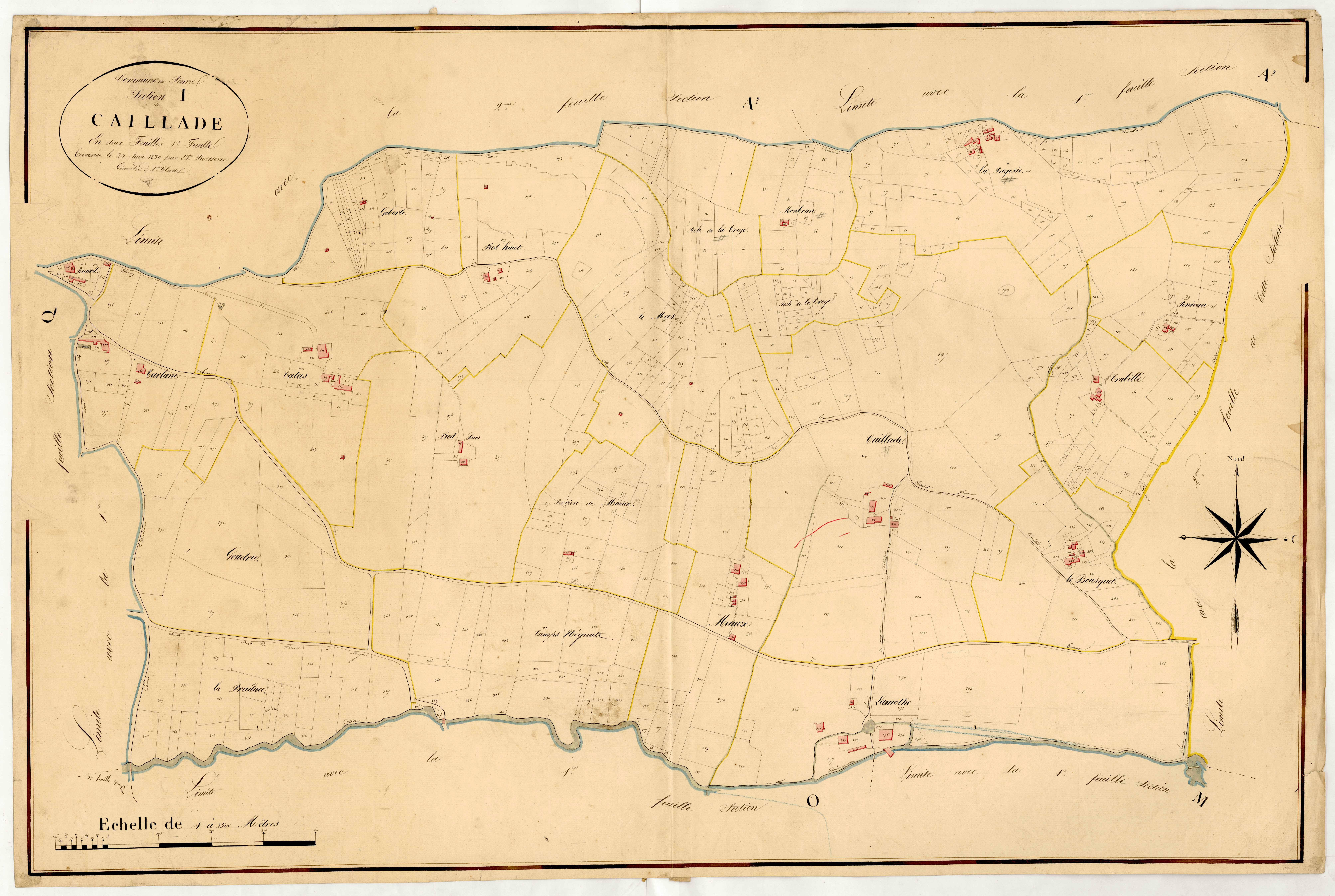 Plan napoléonien, atlas-I1 Caillade, Penne-d’Agenais