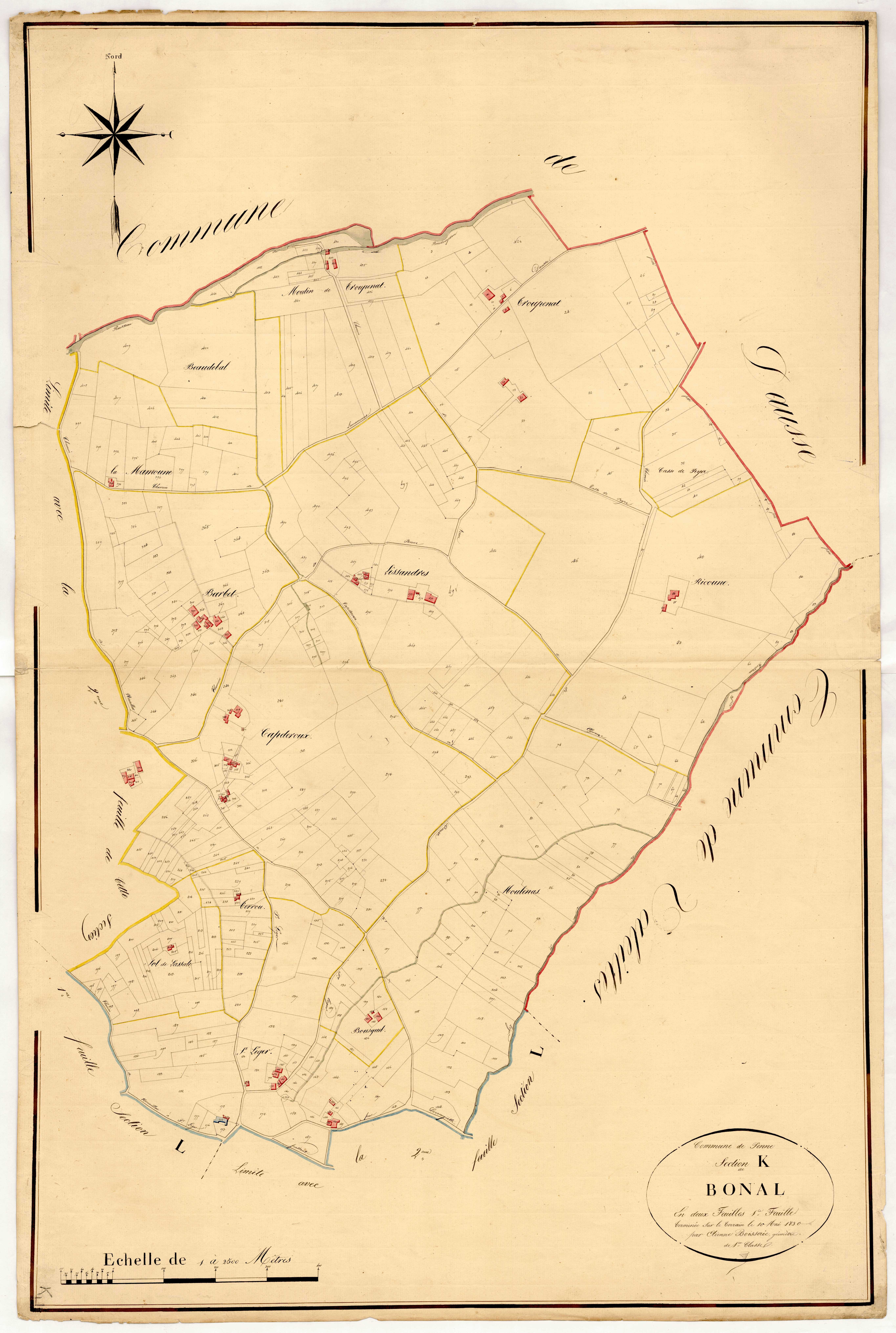 Plan napoléonien, atlas-K1 Bonal, Penne-d’Agenais
