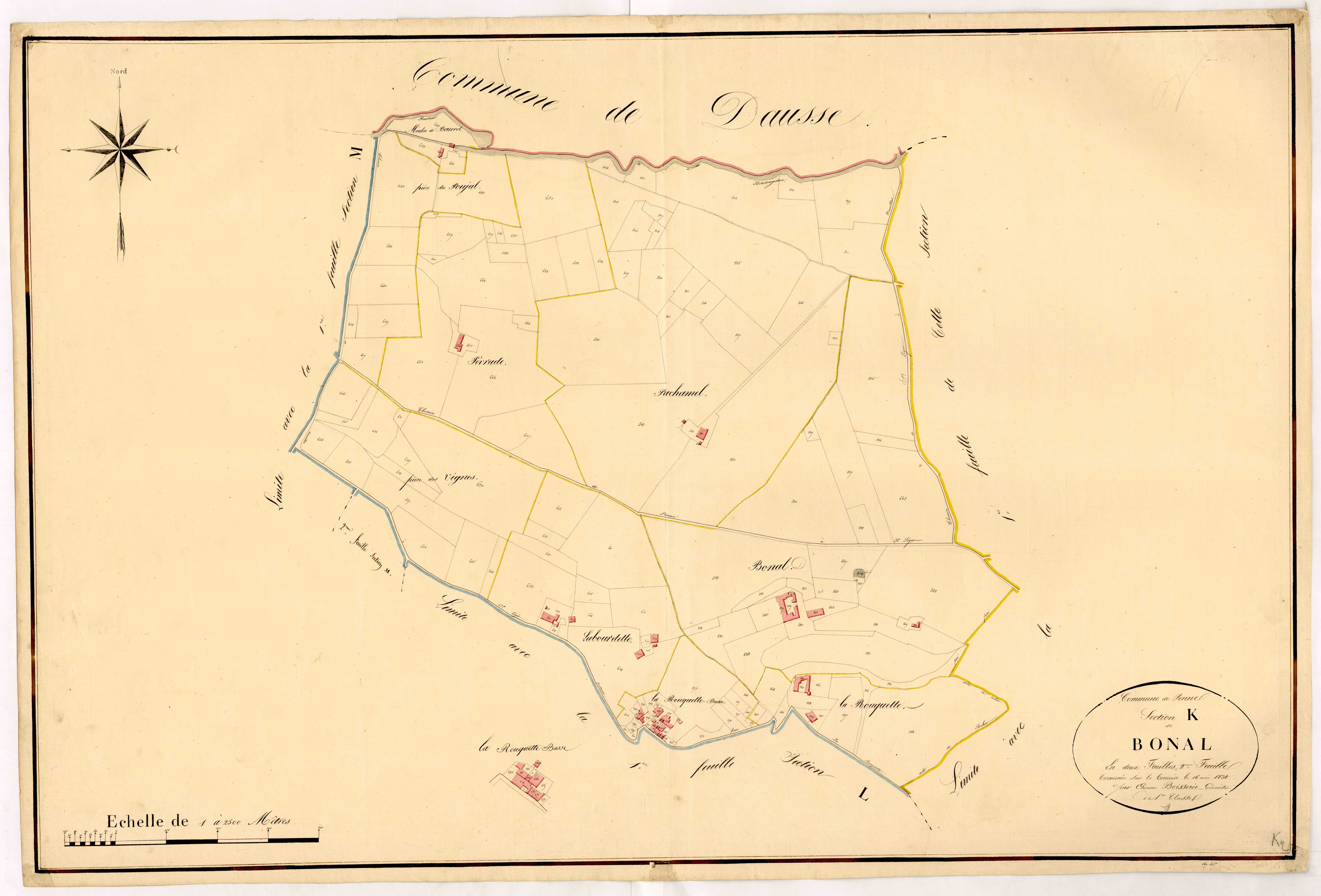 Plan napoléonien, atlas-K2 Bonal, Penne-d’Agenais