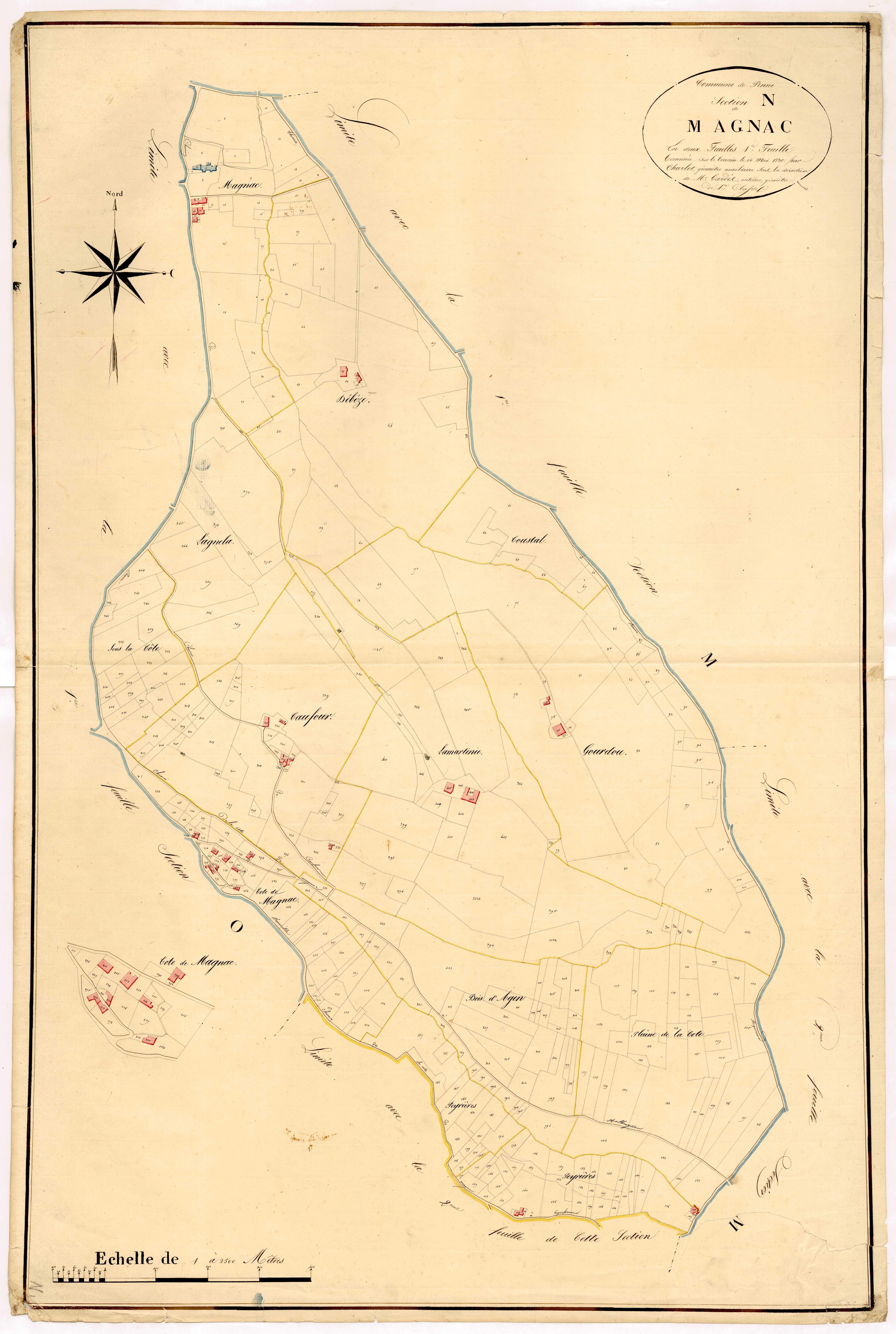 Plan napoléonien, atlas-N1 Magnac, Penne-d’Agenais
