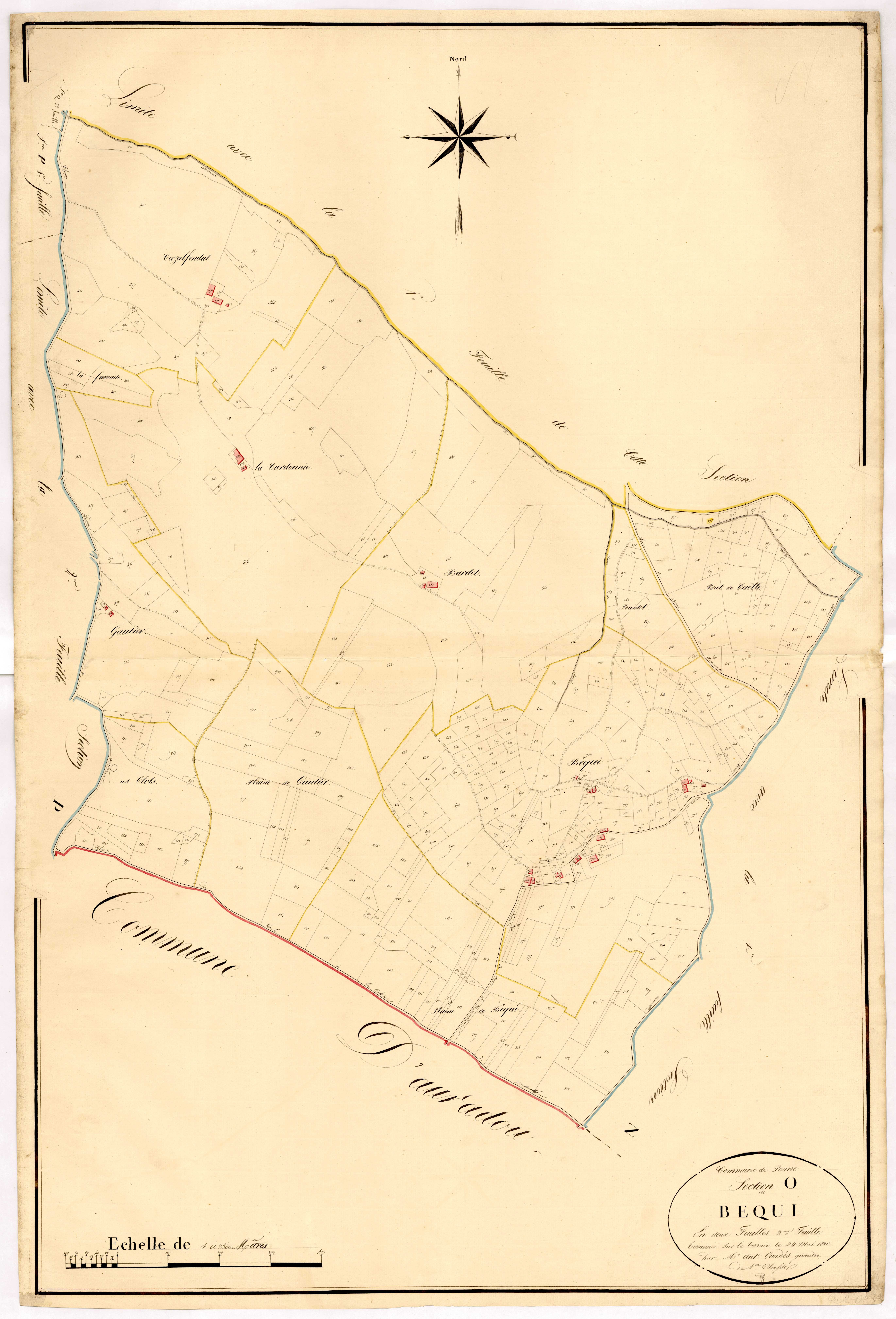 Plan napoléonien, atlas-O2 Bégui, Penne-d’Agenais