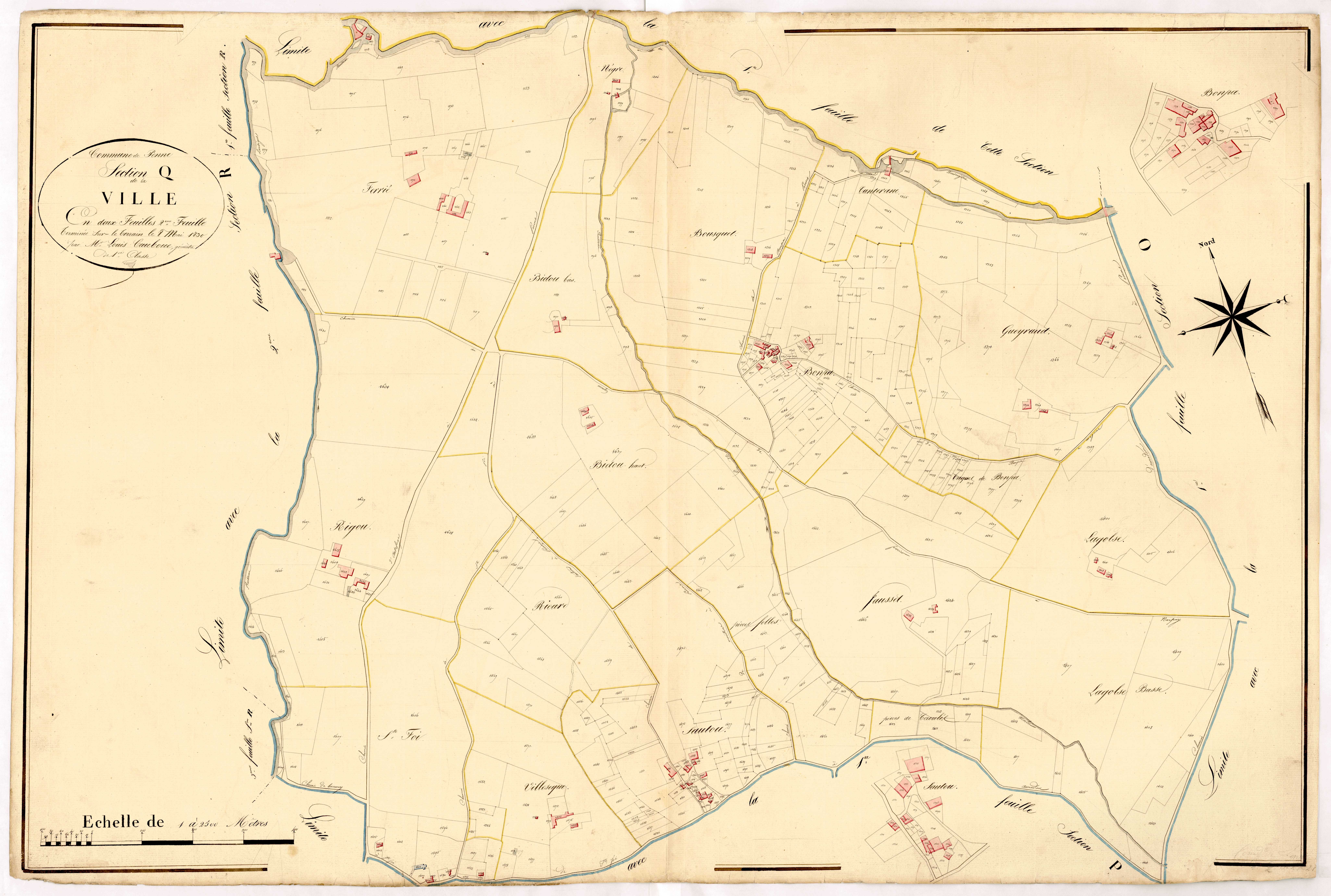 Plan napoléonien, atlas-Q2 Ville, Penne-d’Agenais