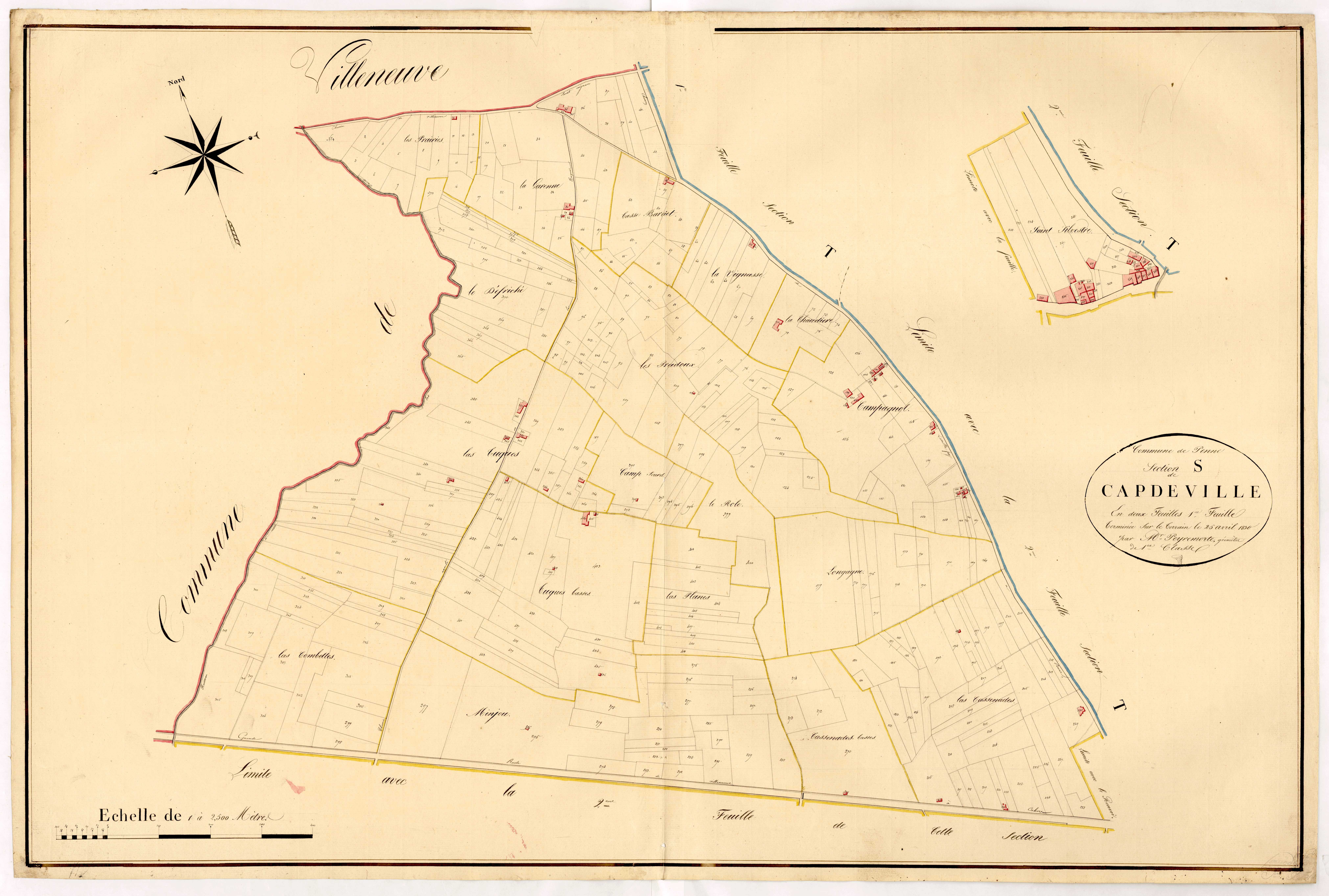 Plan napoléonien, atlas-S1 Capdeville, Penne-d’Agenais