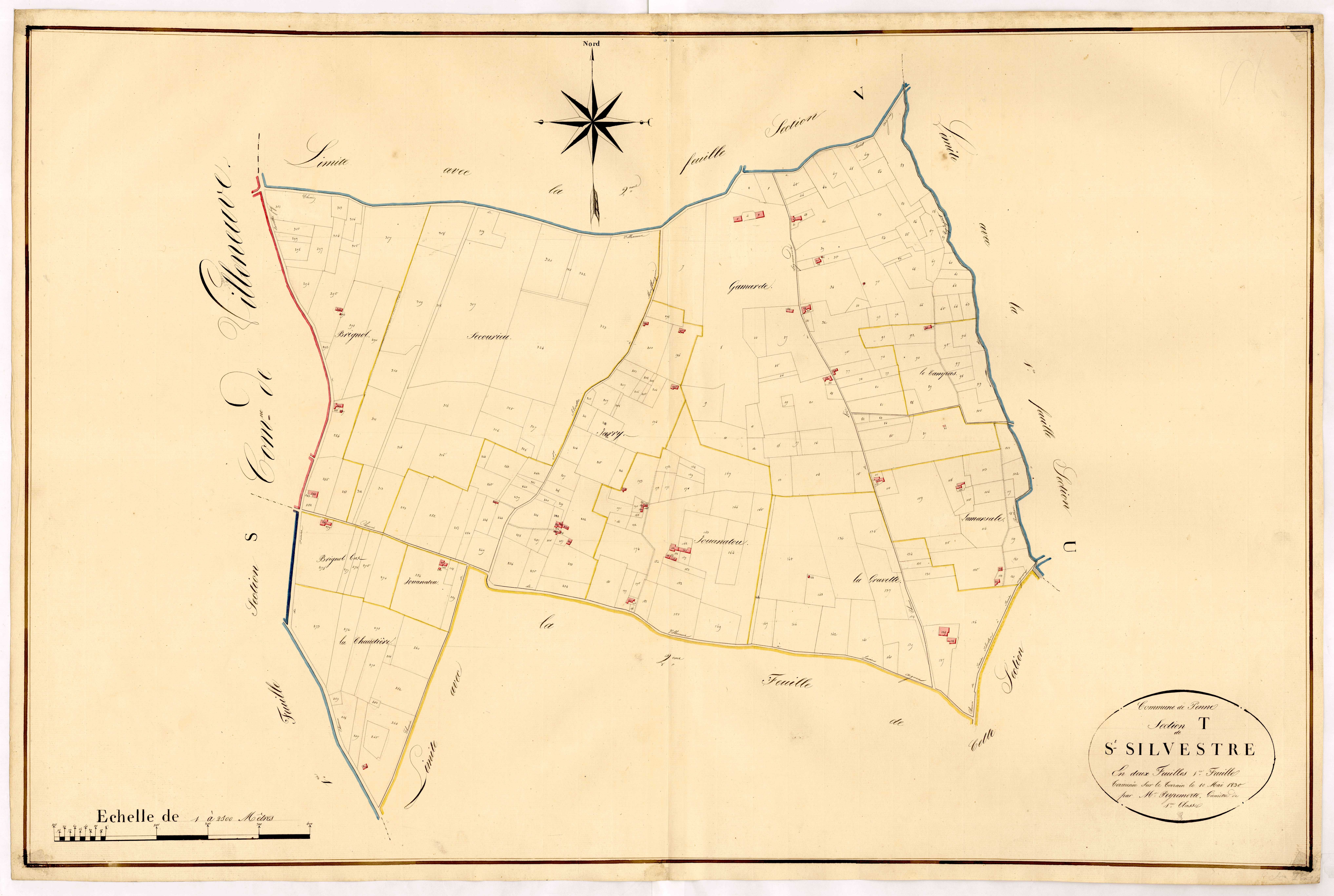 Plan napoléonien, atlas-T1 Saint-Sylvestre, Penne-d’Agenais