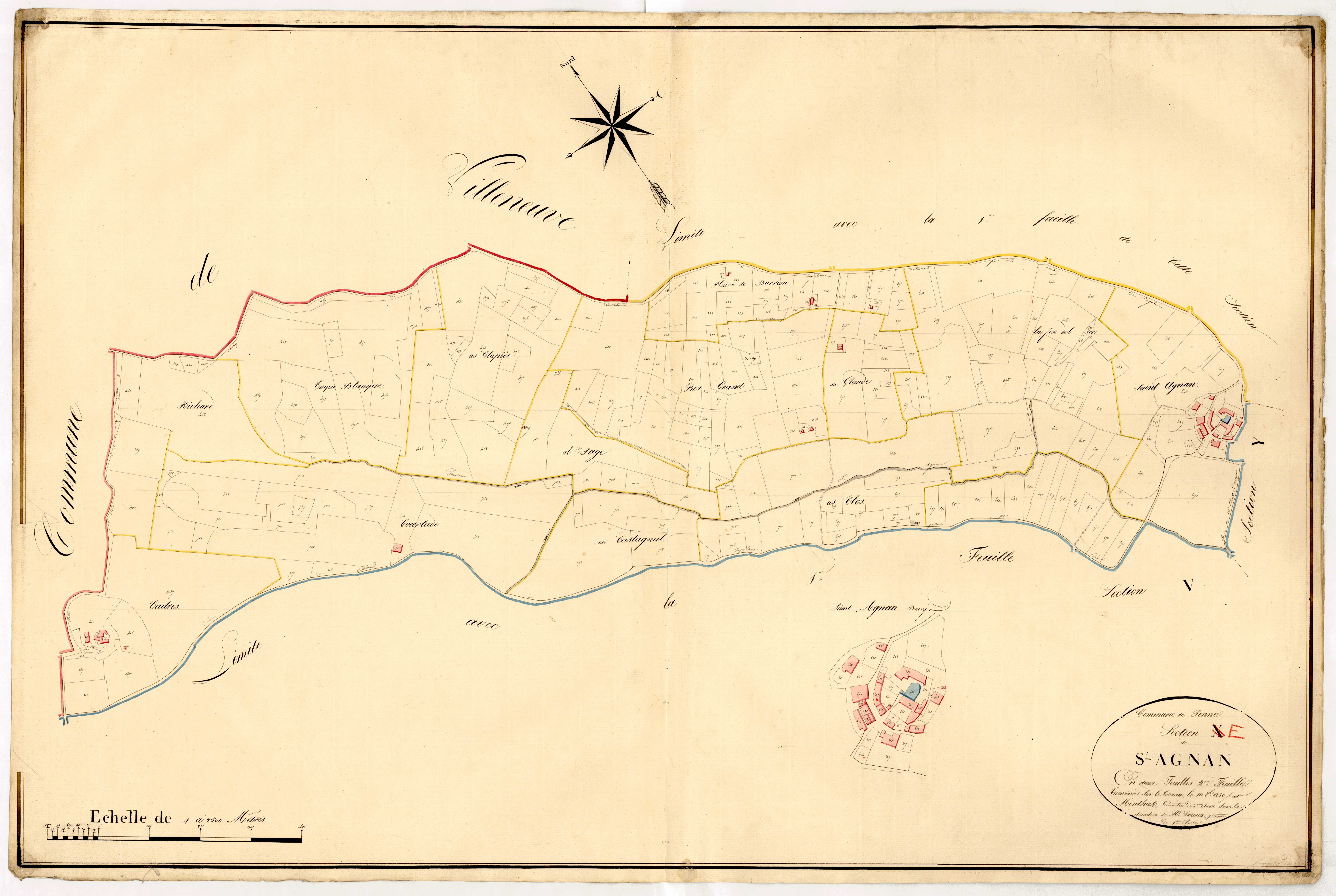 Plan napoléonien, atlas-X2 Saint-Agnan, Penne-d’Agenais