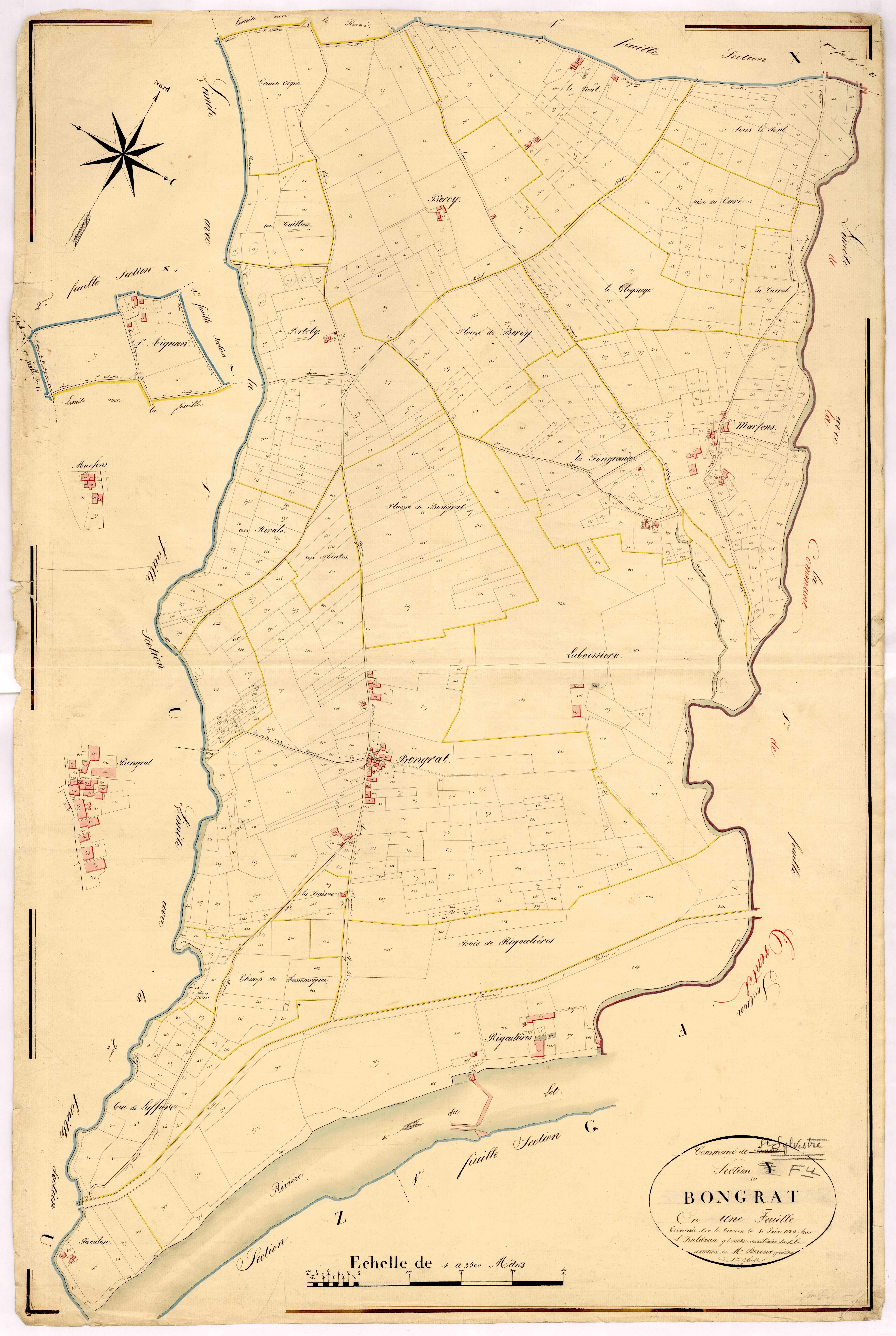 Plan napoléonien, atlas-Y Bongrat, Penne-d’Agenais