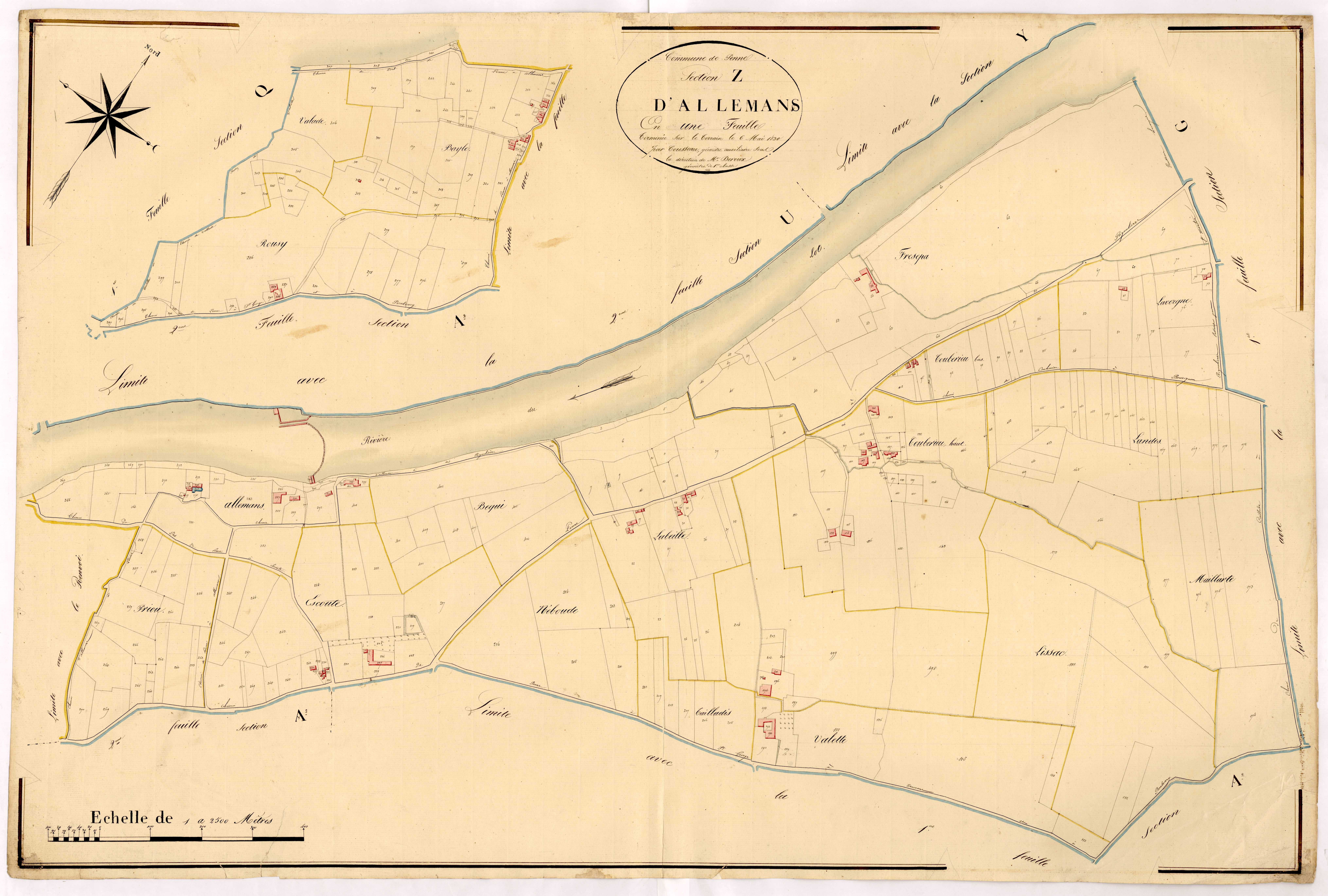 Plan napoléonien, atlas-Z D’Allemans, Penne-d’Agenais
