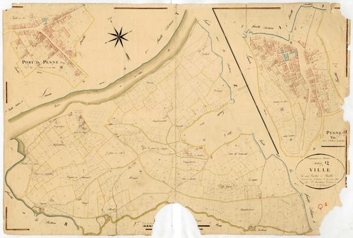 Plan napoléonien, atlas-Q1 Ville, Penne-d’Agenais