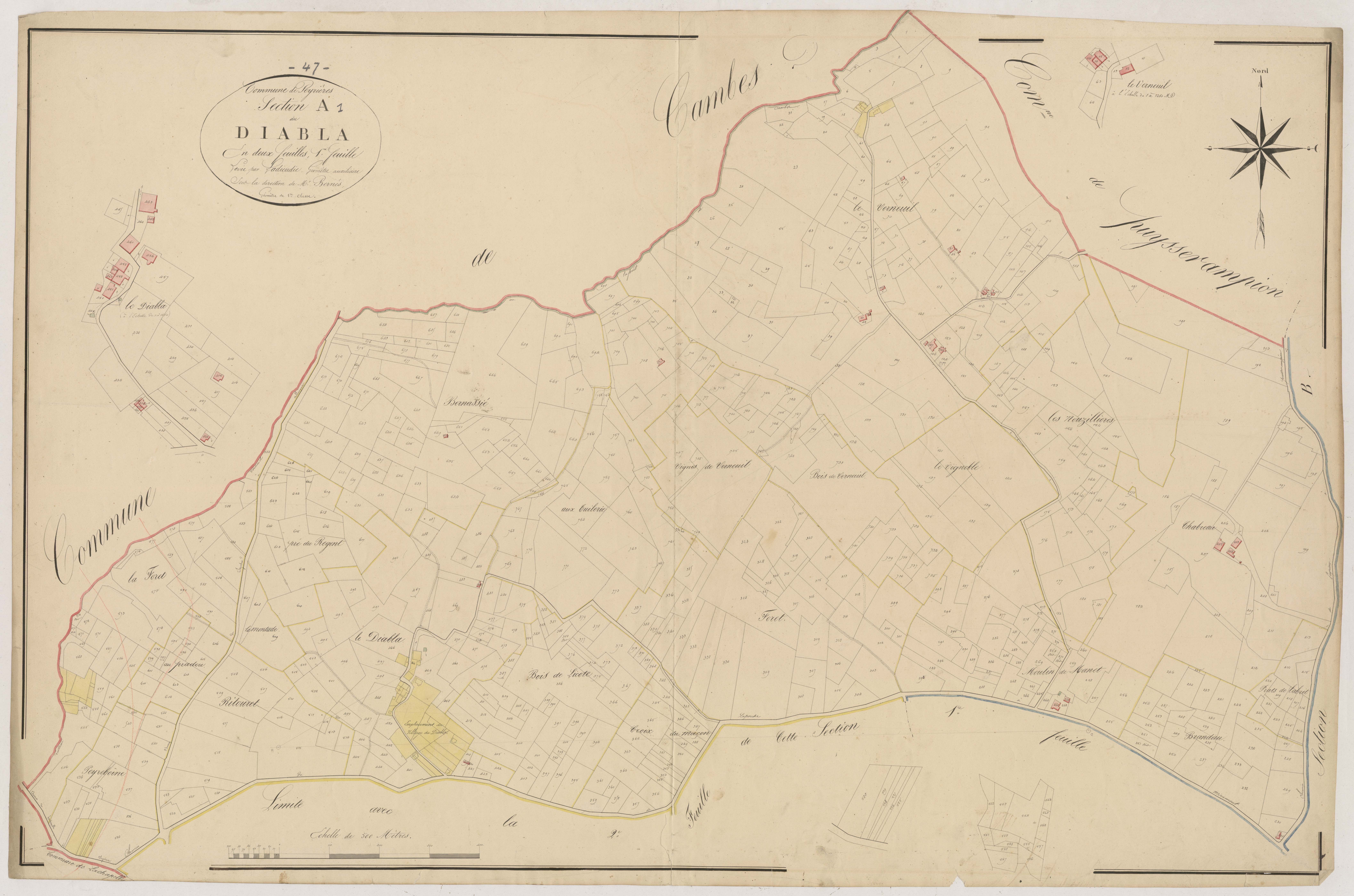 Plan napoléonien, atlas-A1 Diabla, Peyrières