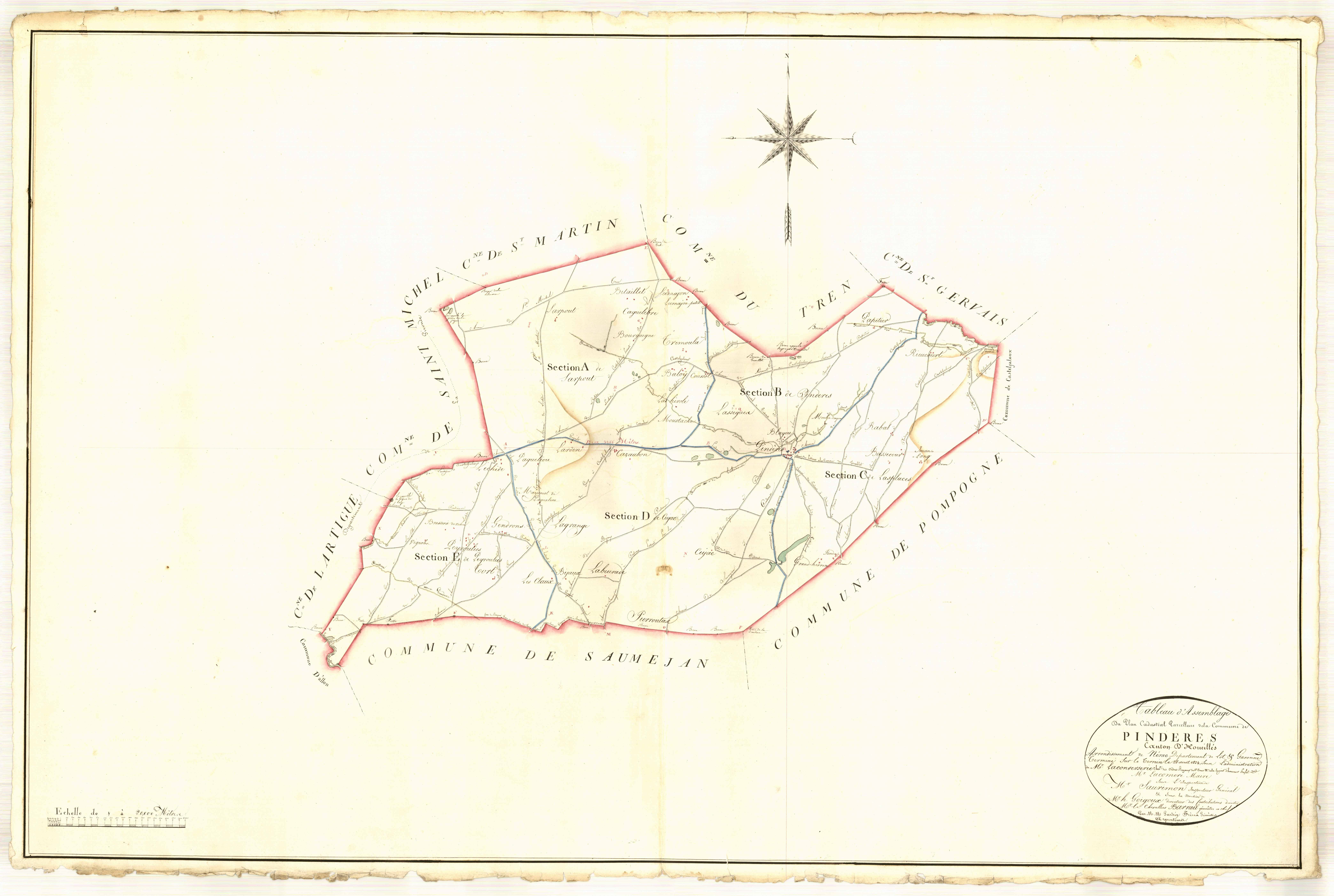 Plan napoléonien, atlas-TA, Pindères